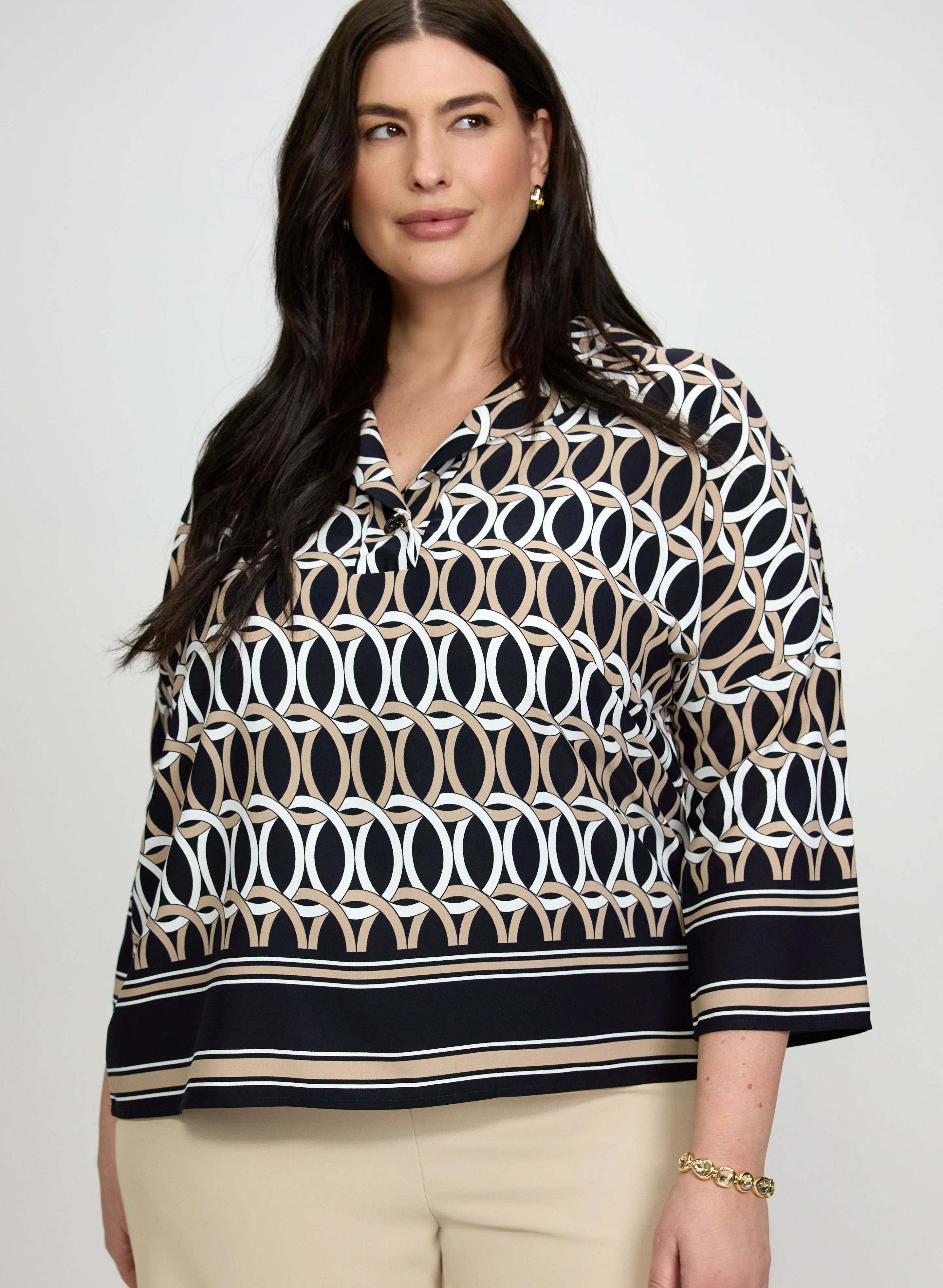 Joseph Ribkoff - Geometric Print Blouse - Image 5