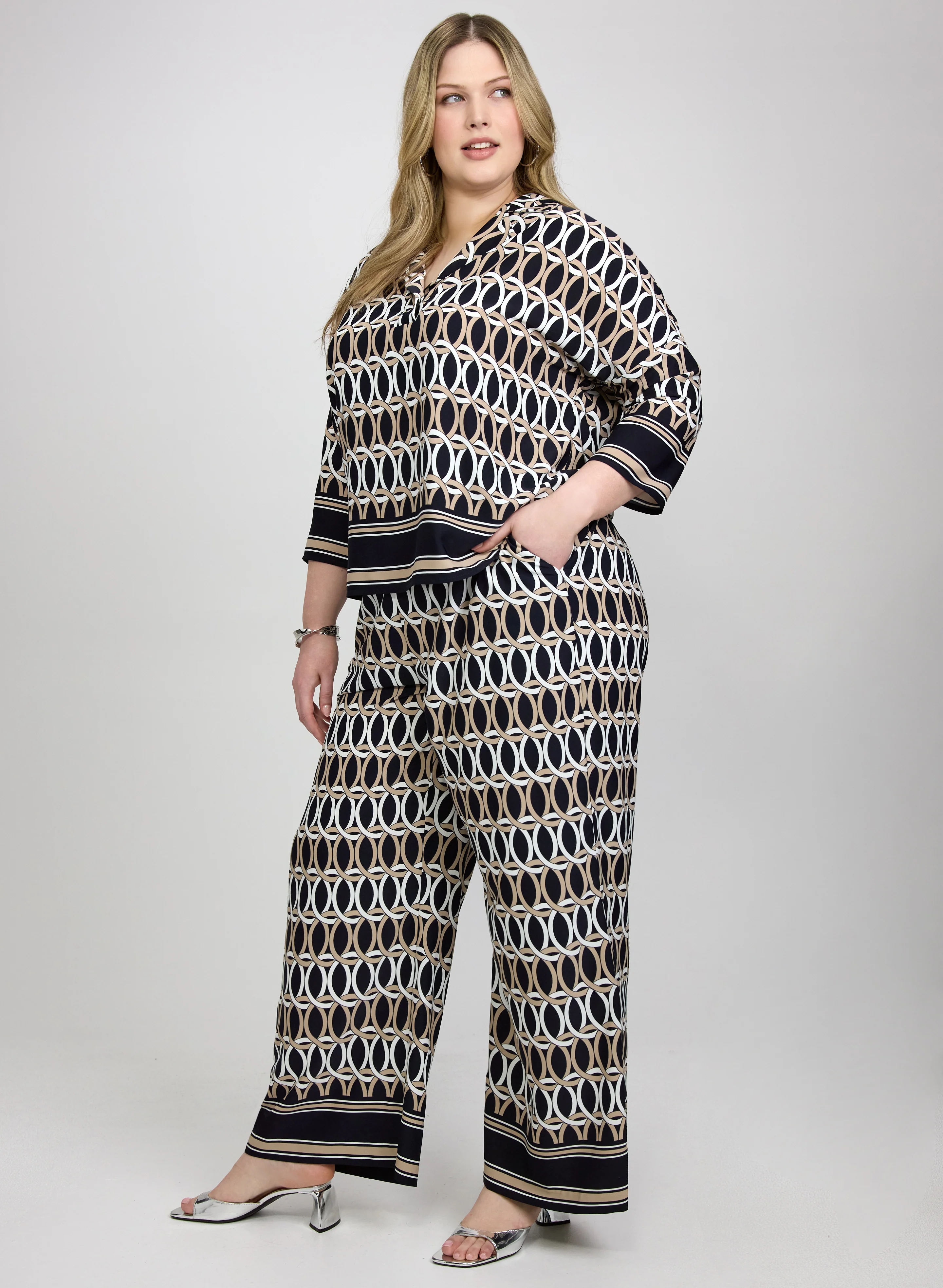 Joseph Ribkoff - Geometric Pull-On Pants - Image 3