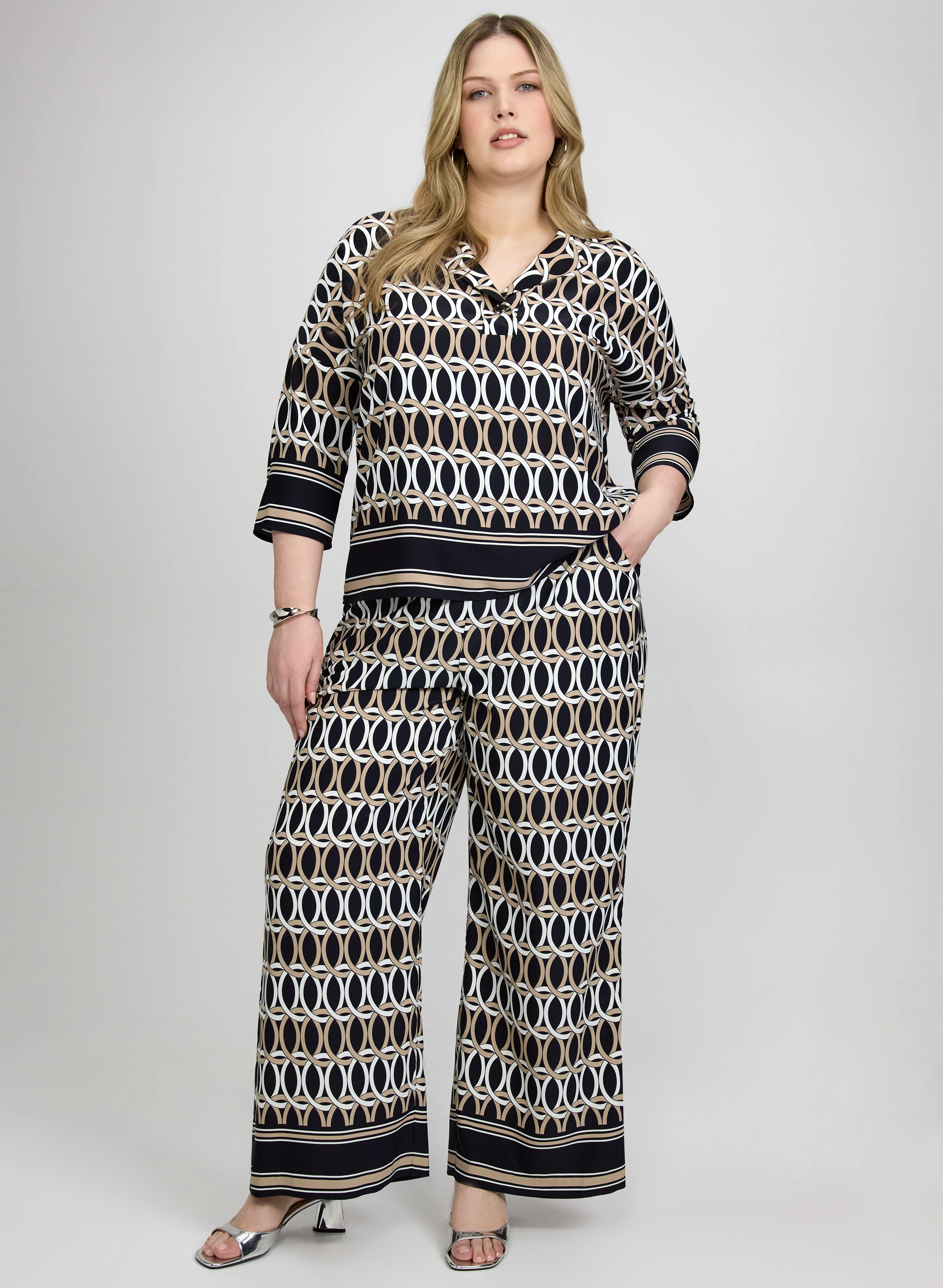 Joseph Ribkoff - Geometric Pull-On Pants - Image 5