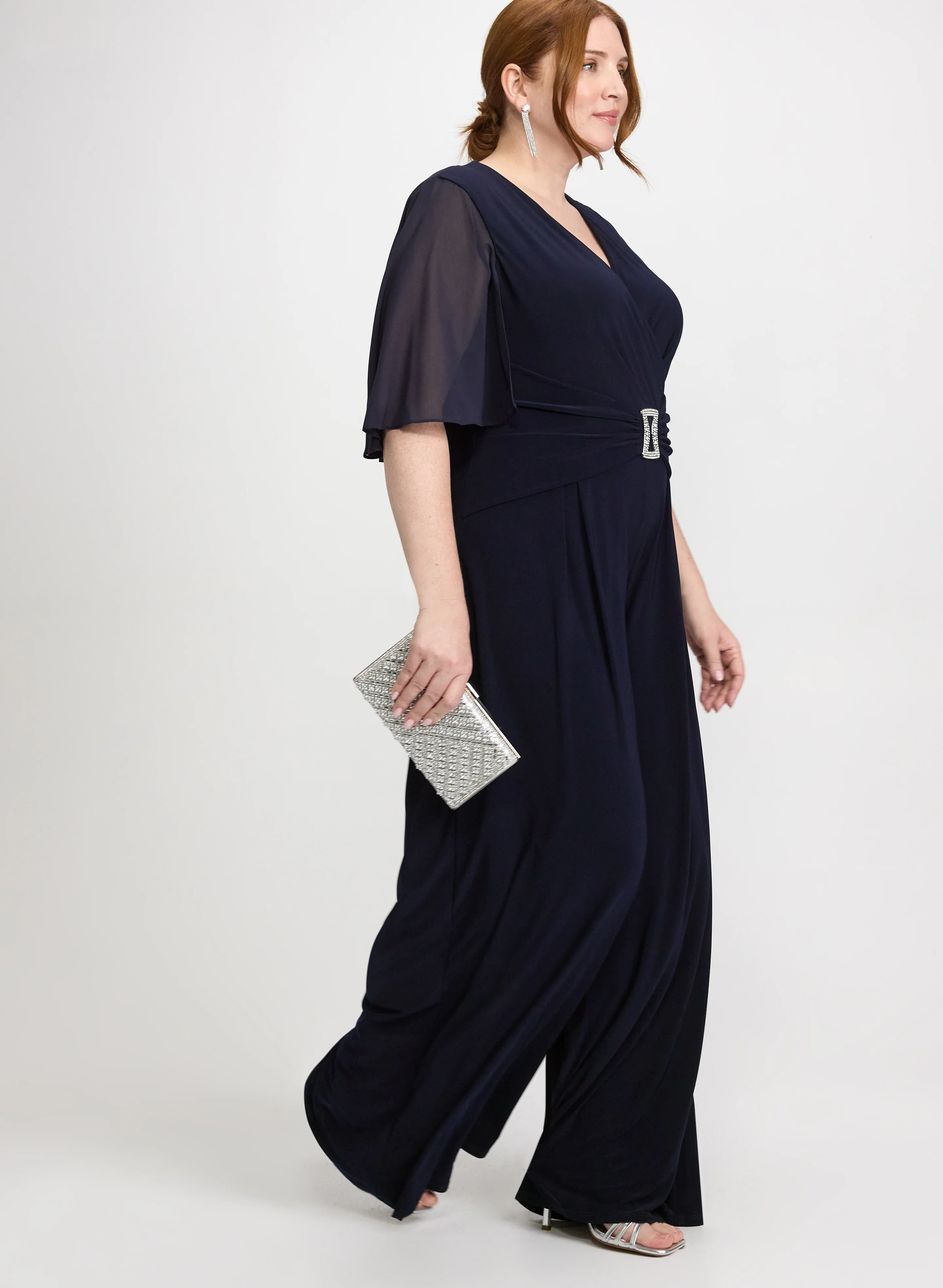 Joseph Ribkoff - Jeweled Chiffon Jumpsuit - Image 3