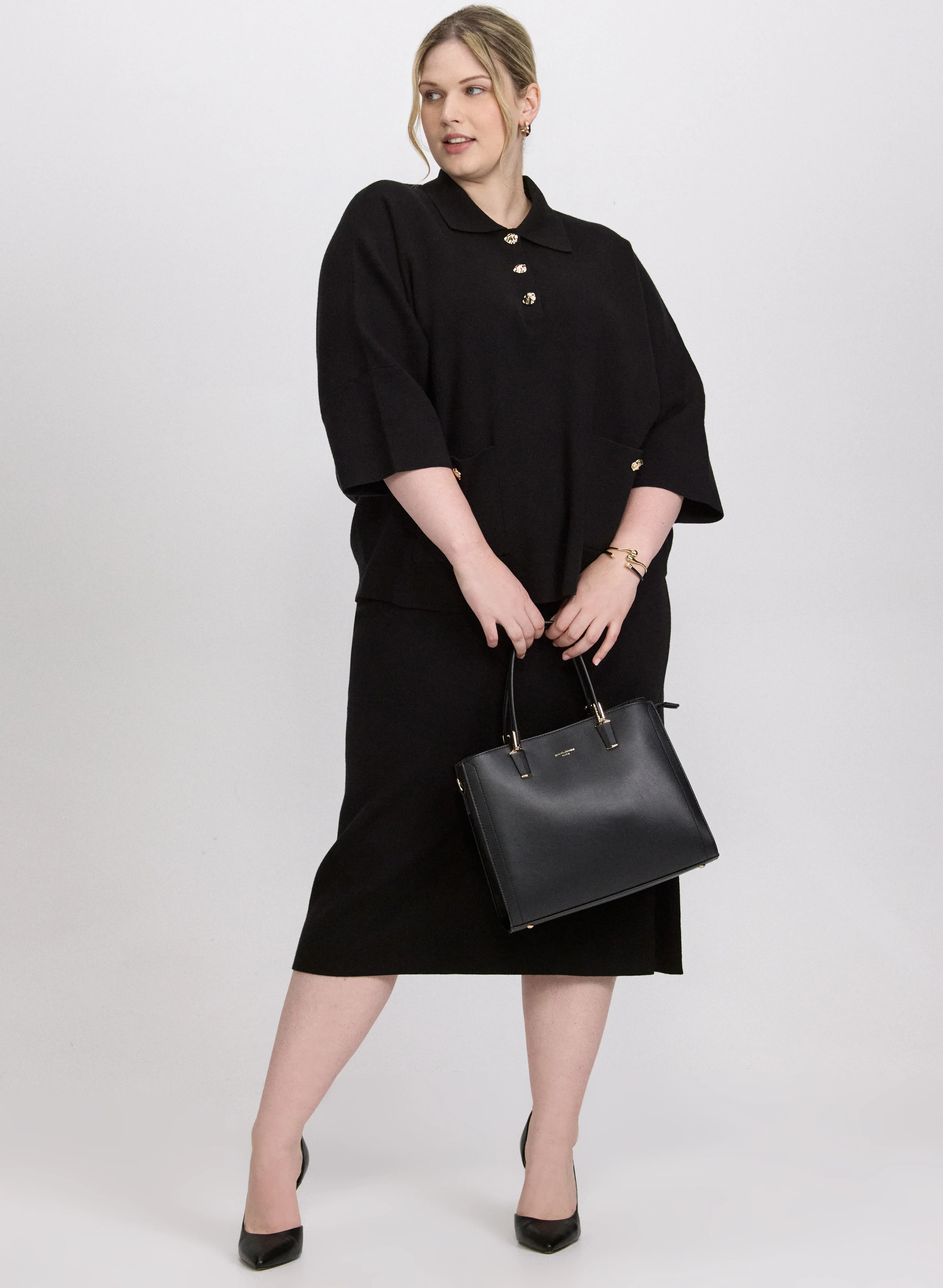 Joseph Ribkoff - Knit Polo Sweater - Image 3