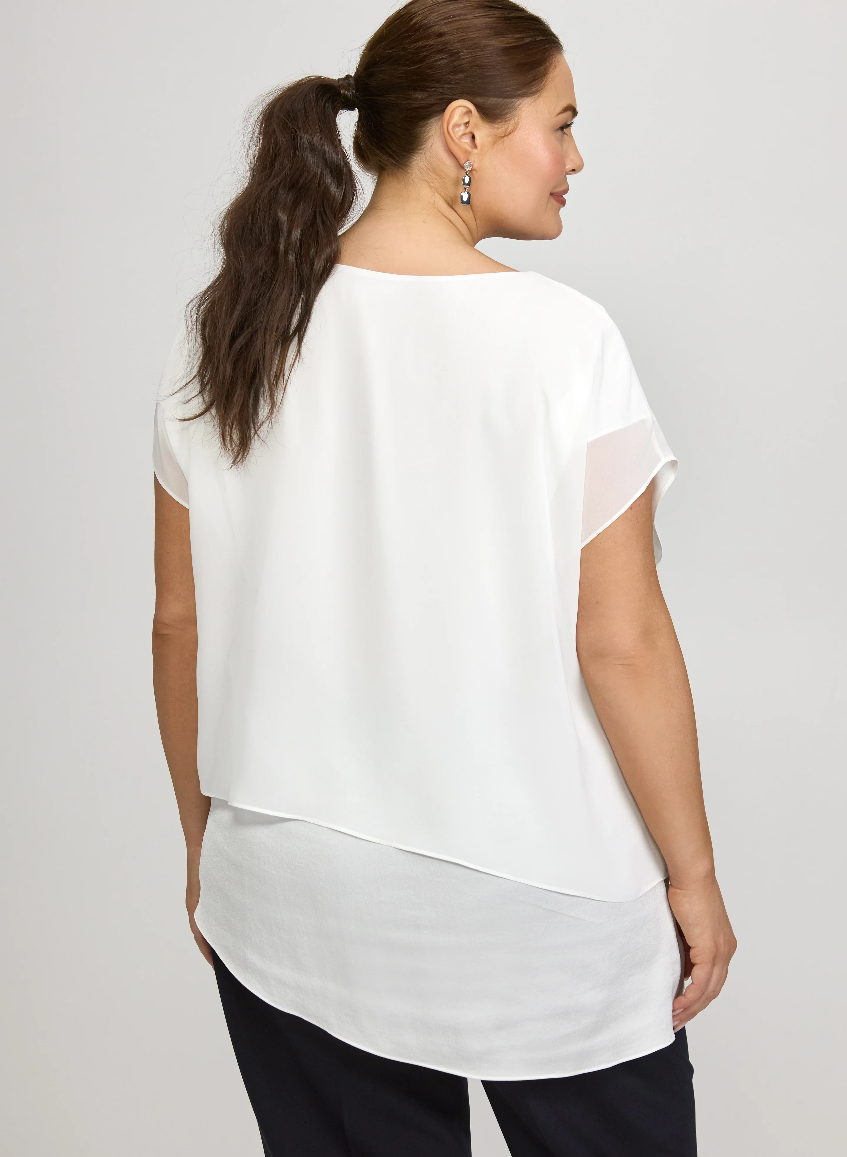 Joseph Ribkoff - Layered Chiffon Blouse - Image 5