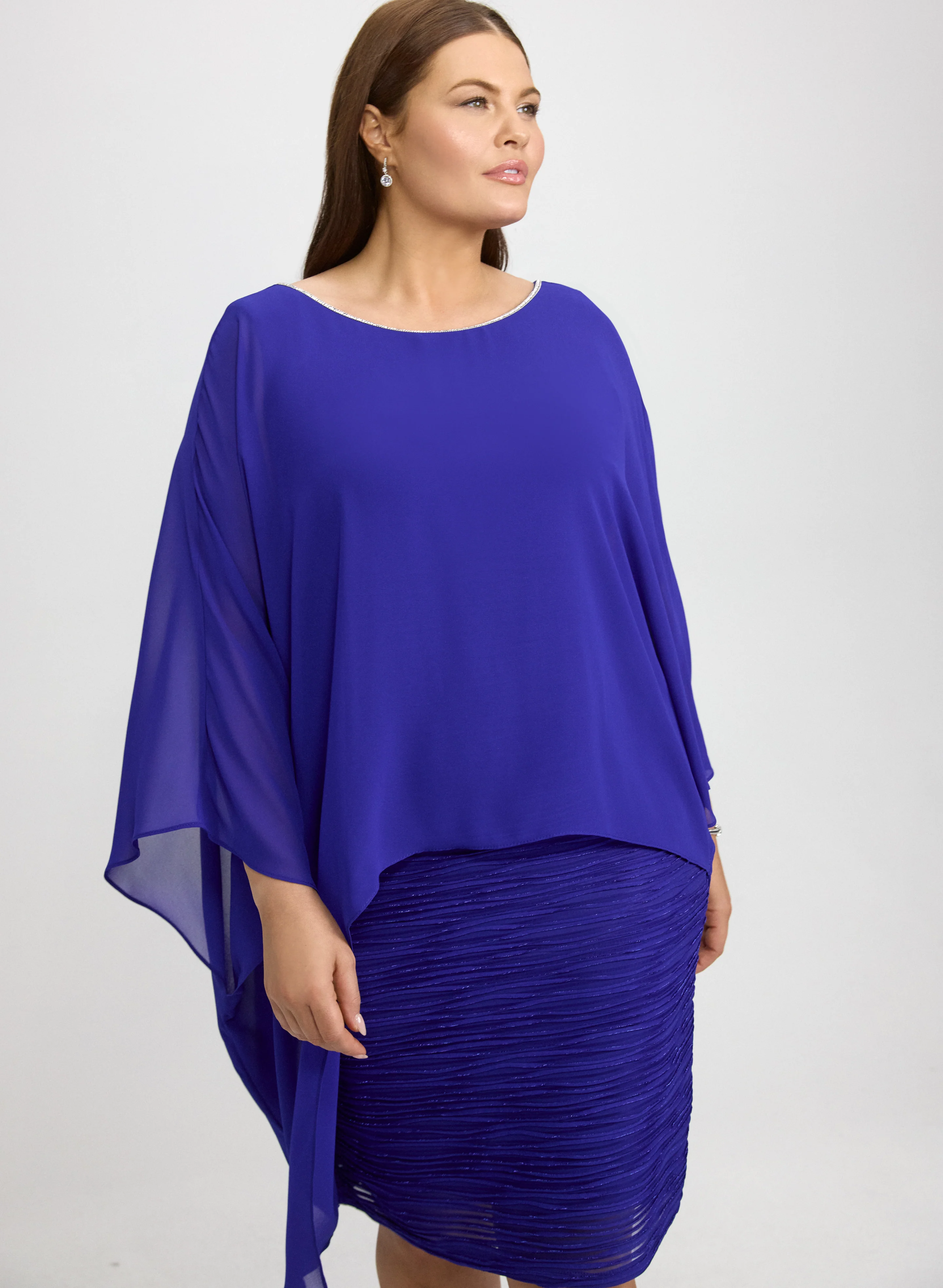 Joseph Ribkoff - Layered Textured Dress - Image 4