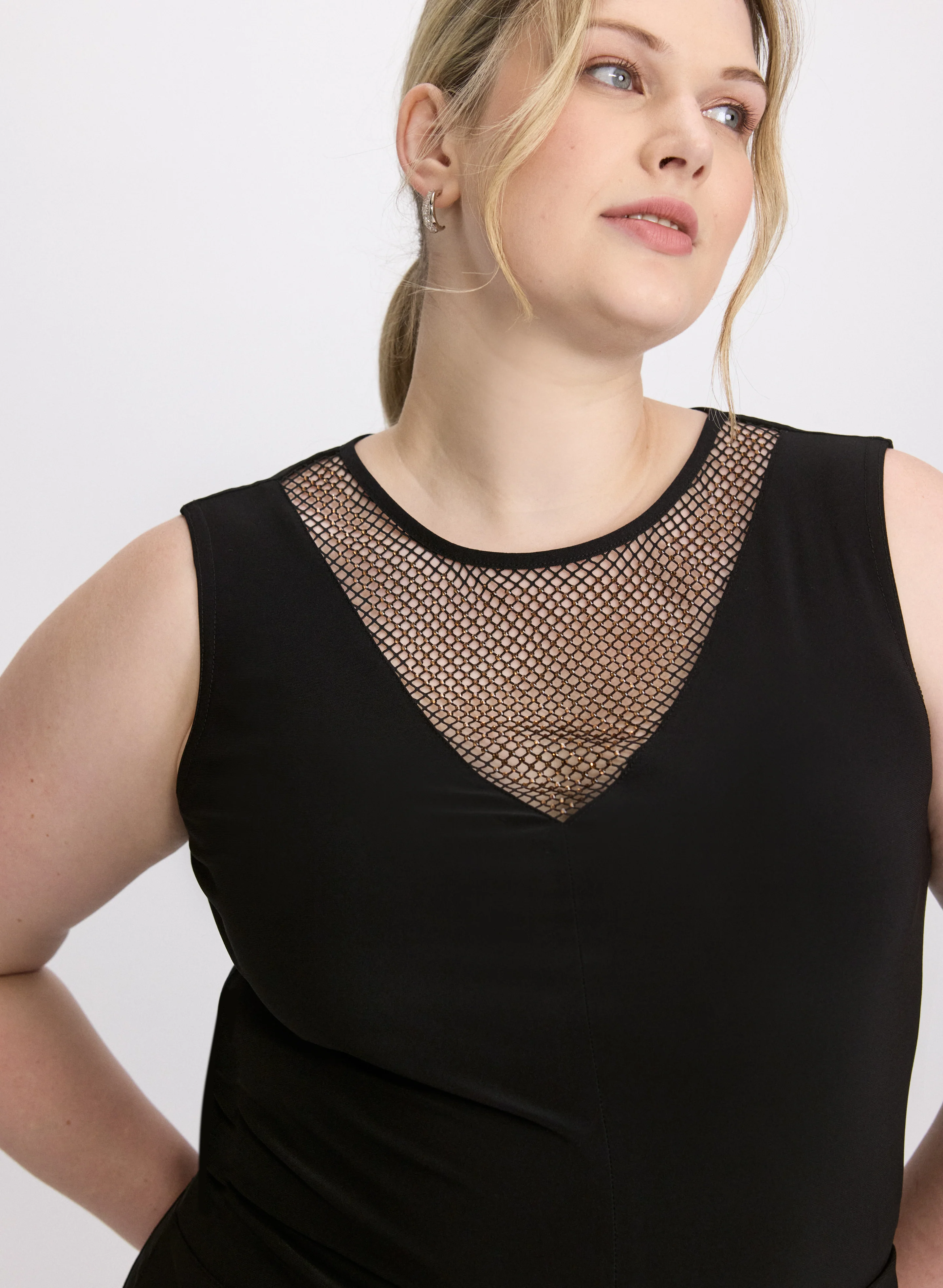 Joseph Ribkoff - Mesh Trim Top - Image 2