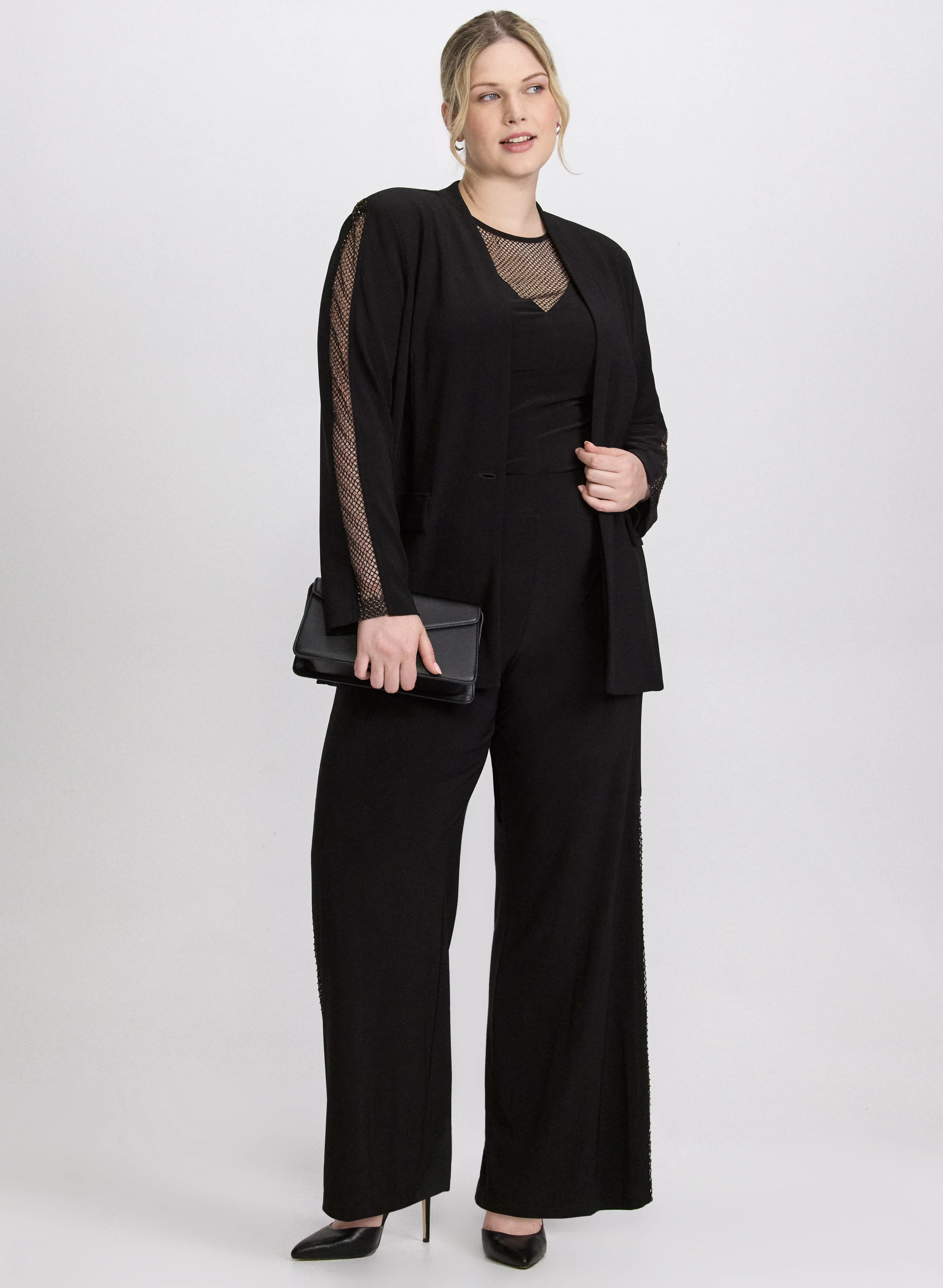 Joseph Ribkoff - Mesh Trim Top - Image 3