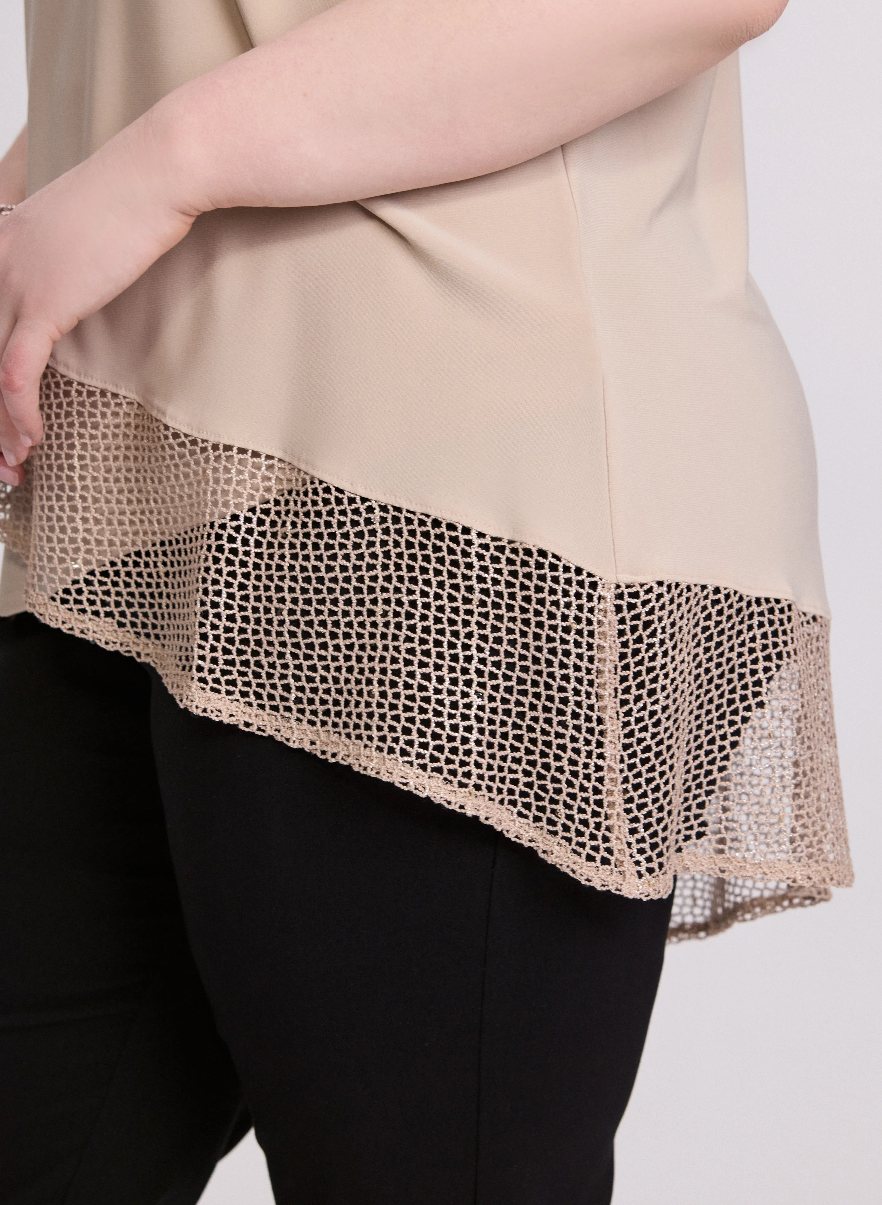 Joseph Ribkoff - Mesh Trim Tunic - Image 2