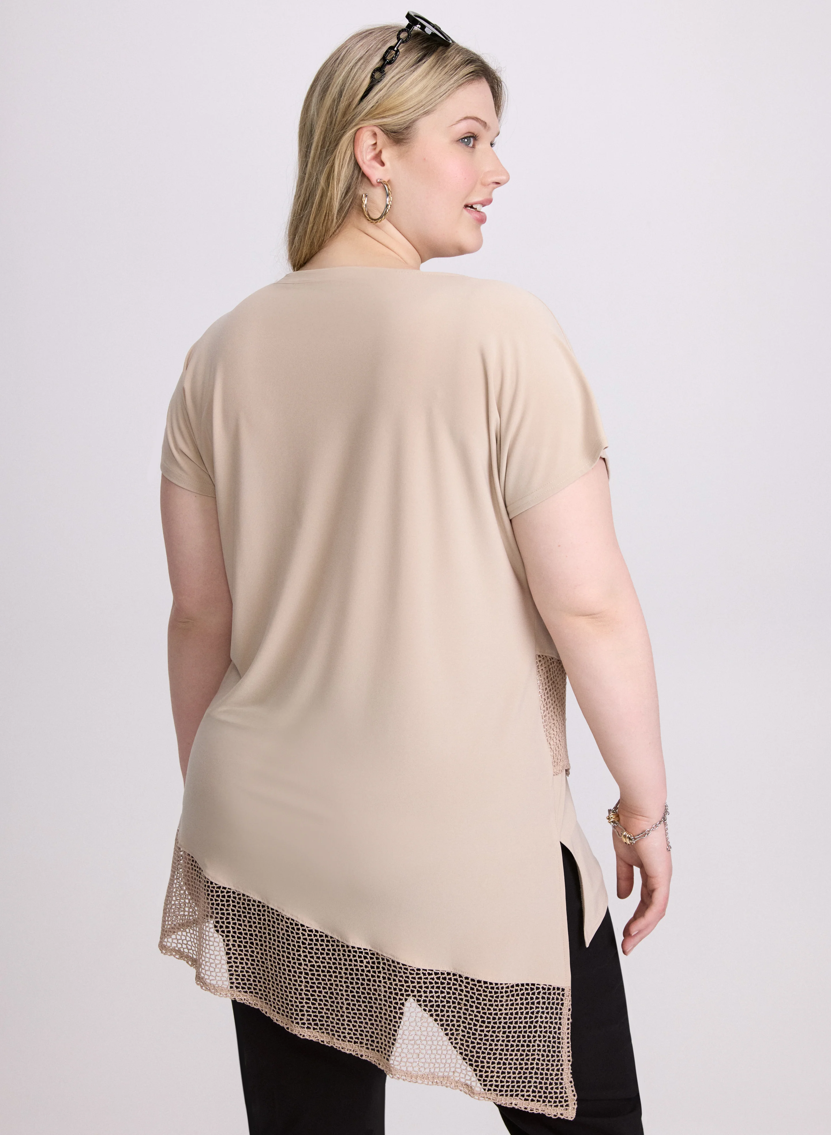 Joseph Ribkoff - Mesh Trim Tunic - Image 4