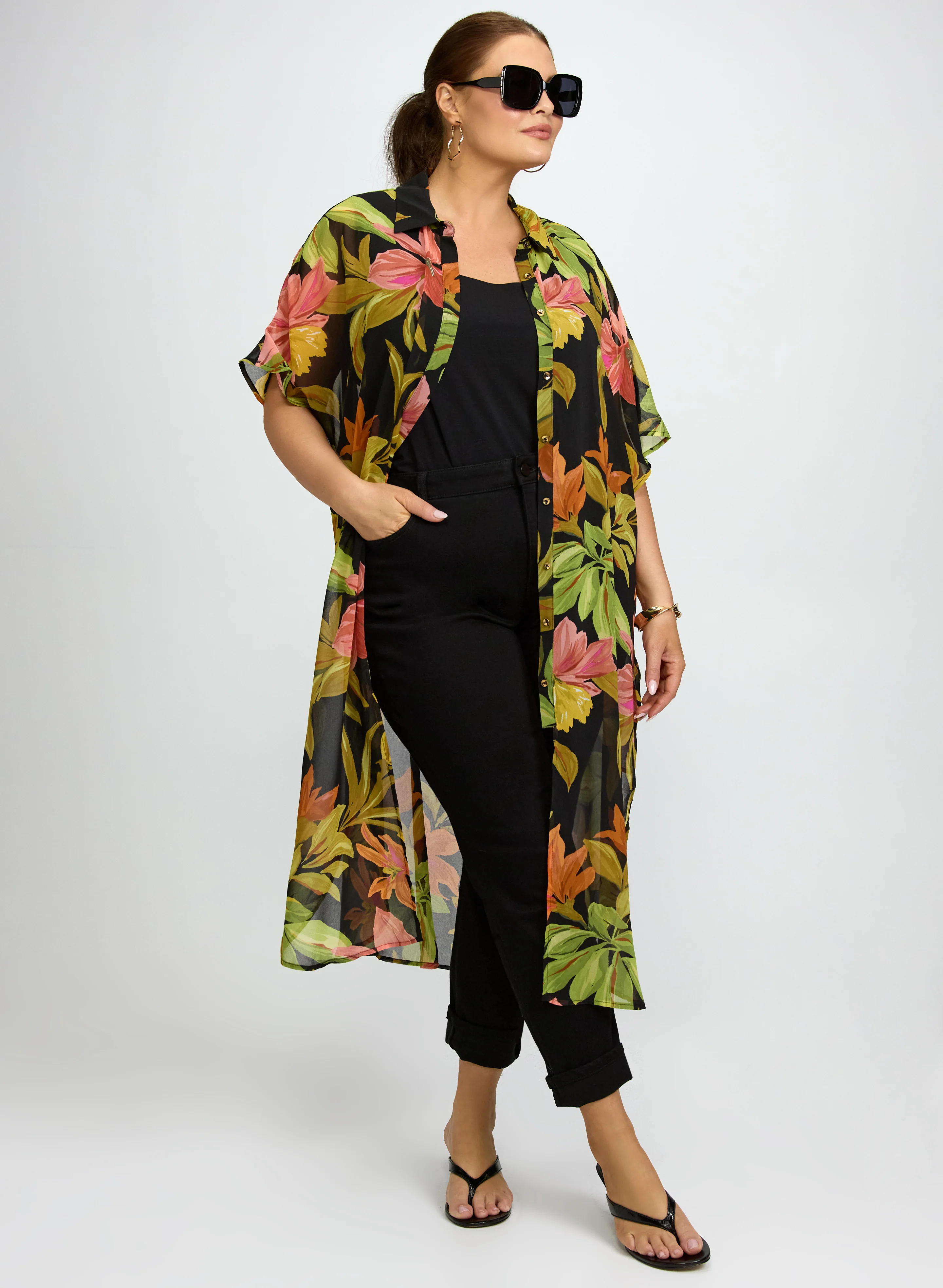 Joseph Ribkoff - Printed Chiffon Tunic - Image 3