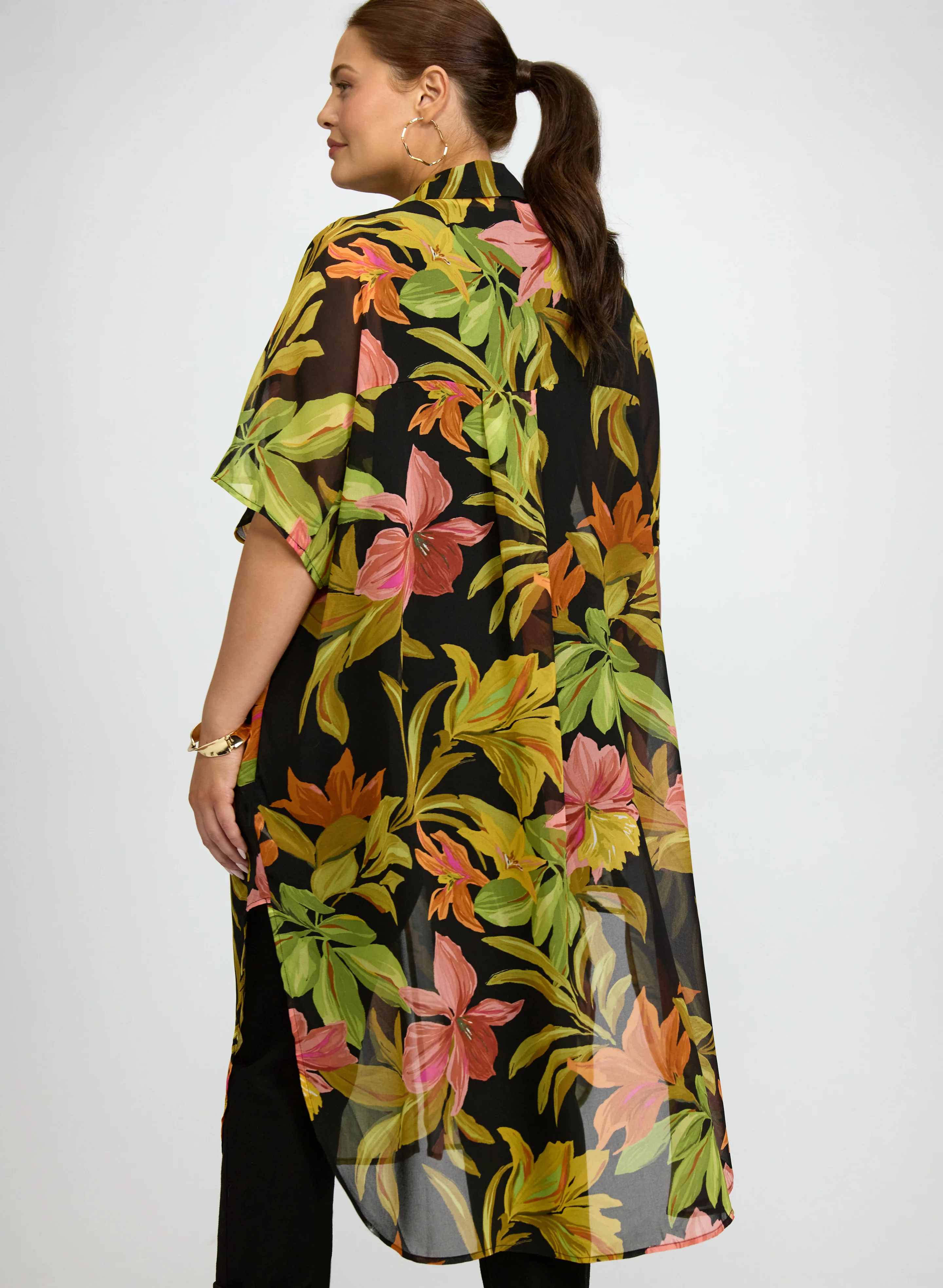 Joseph Ribkoff - Printed Chiffon Tunic - Image 4