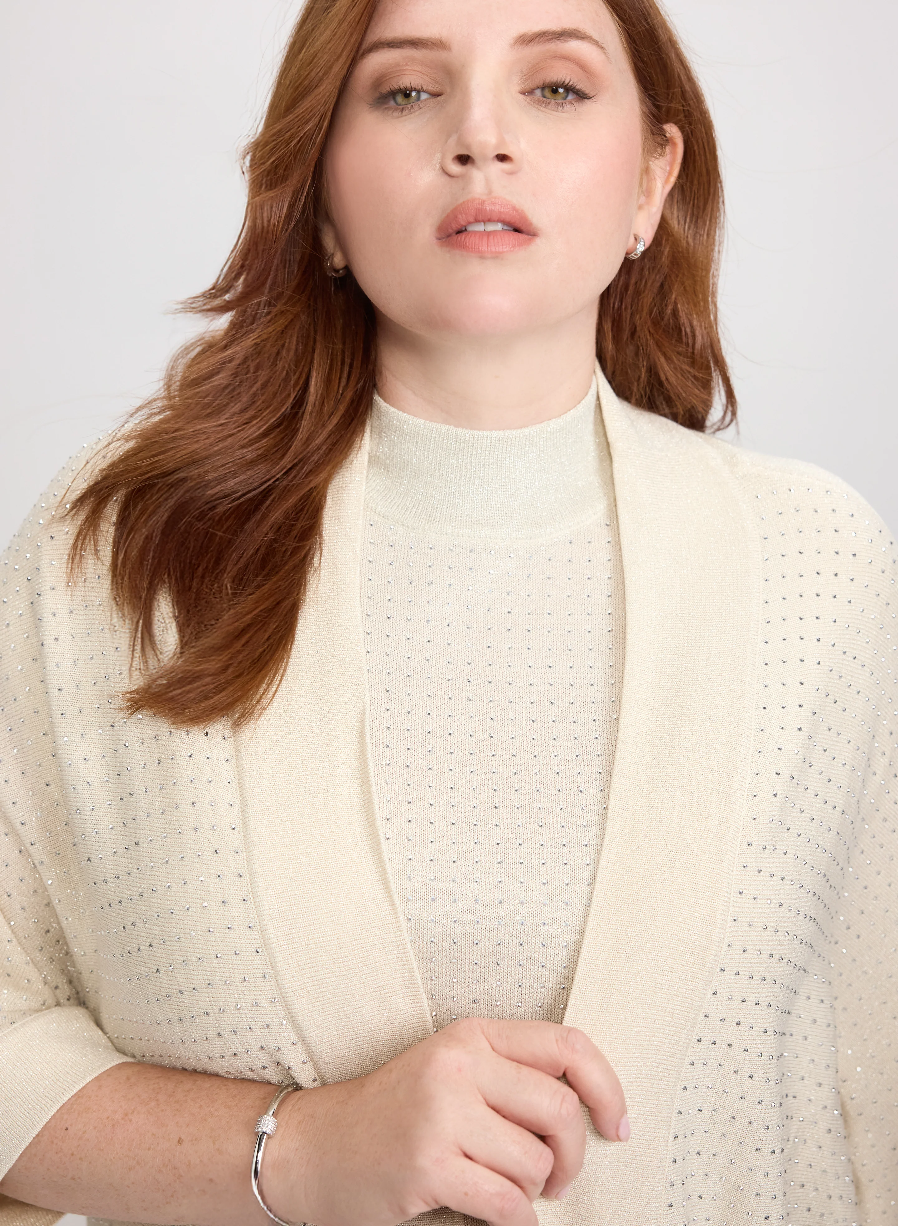 Joseph Ribkoff - Rhinestone Open Cardigan - Image 2
