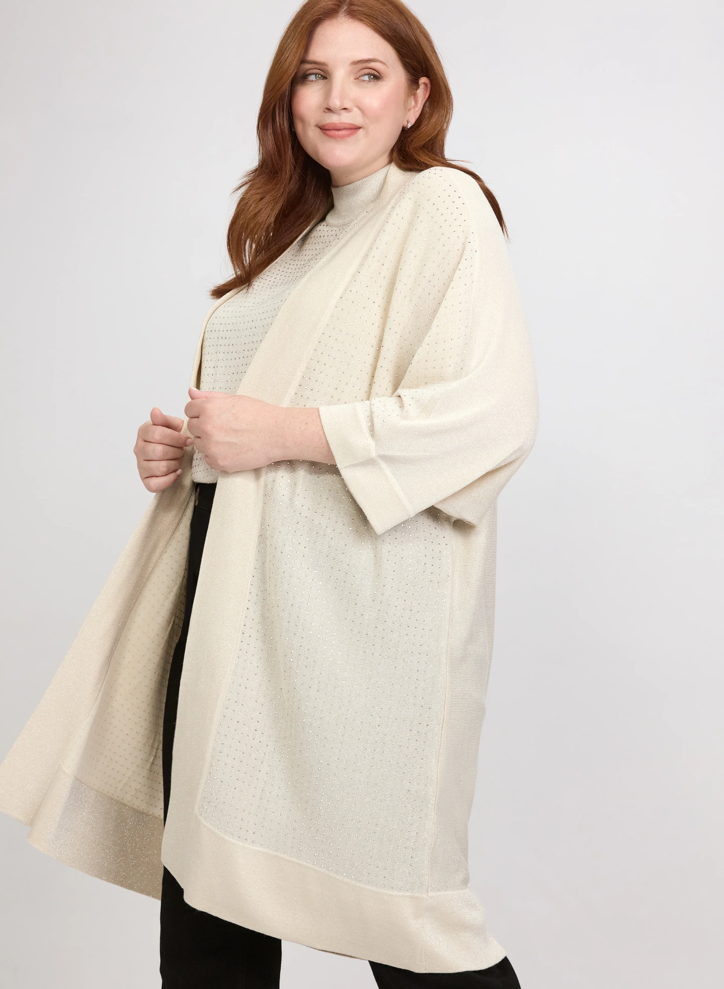 Joseph Ribkoff - Rhinestone Open Cardigan - Image 5