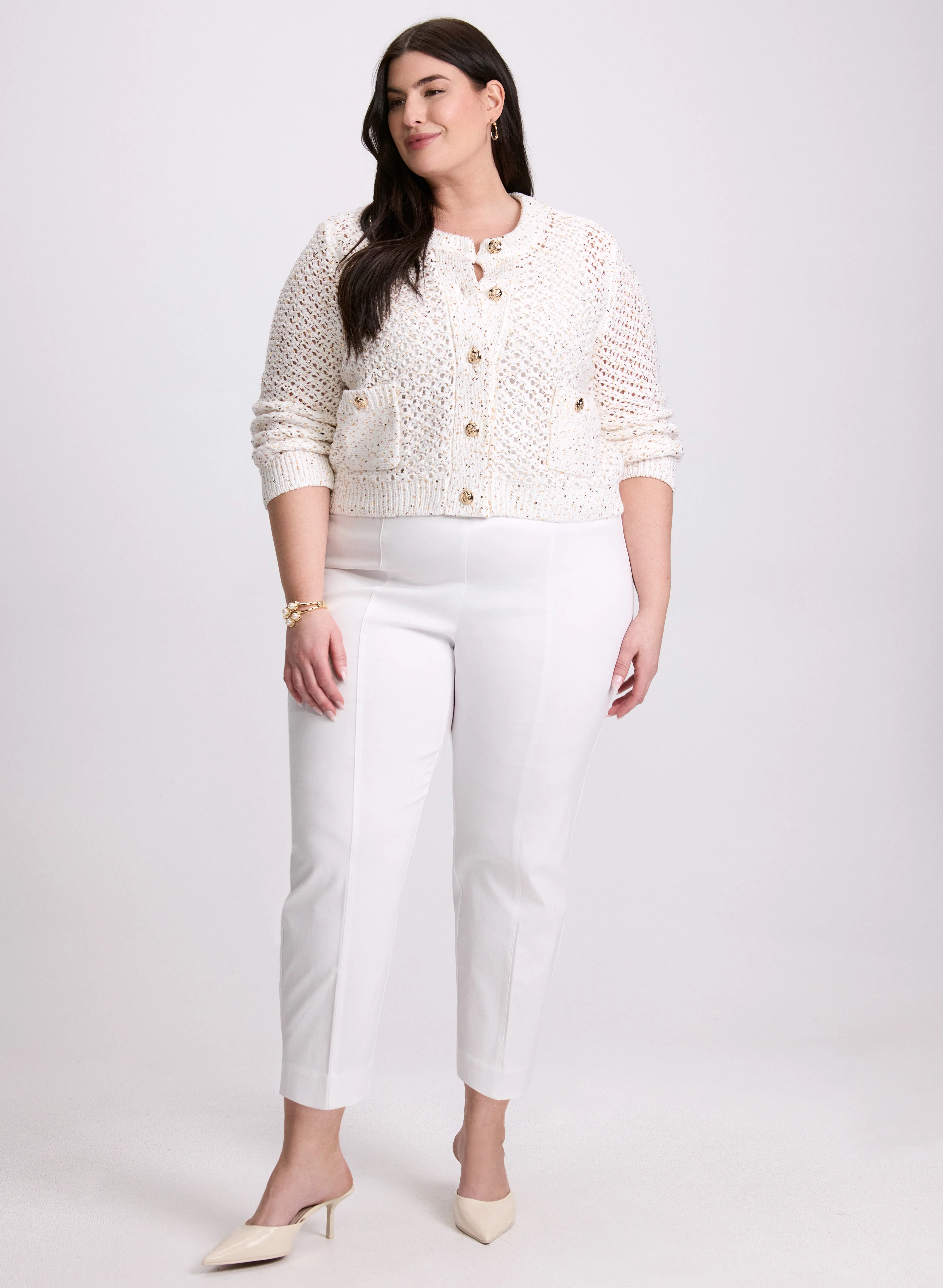 Joseph Ribkoff - Sequin Knit Cardigan - Image 3