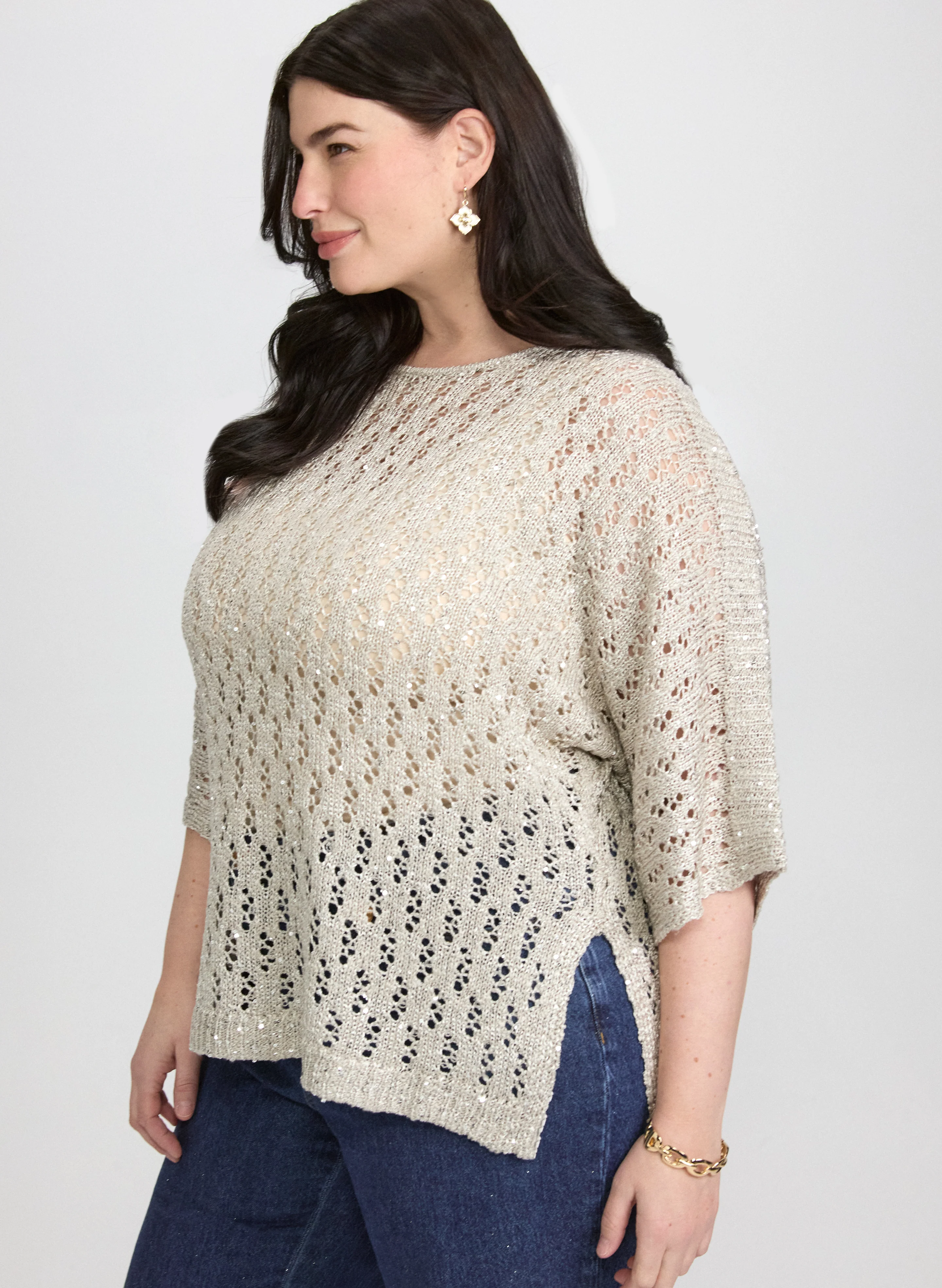Joseph Ribkoff - Sequin Knit Pullover - Image 5