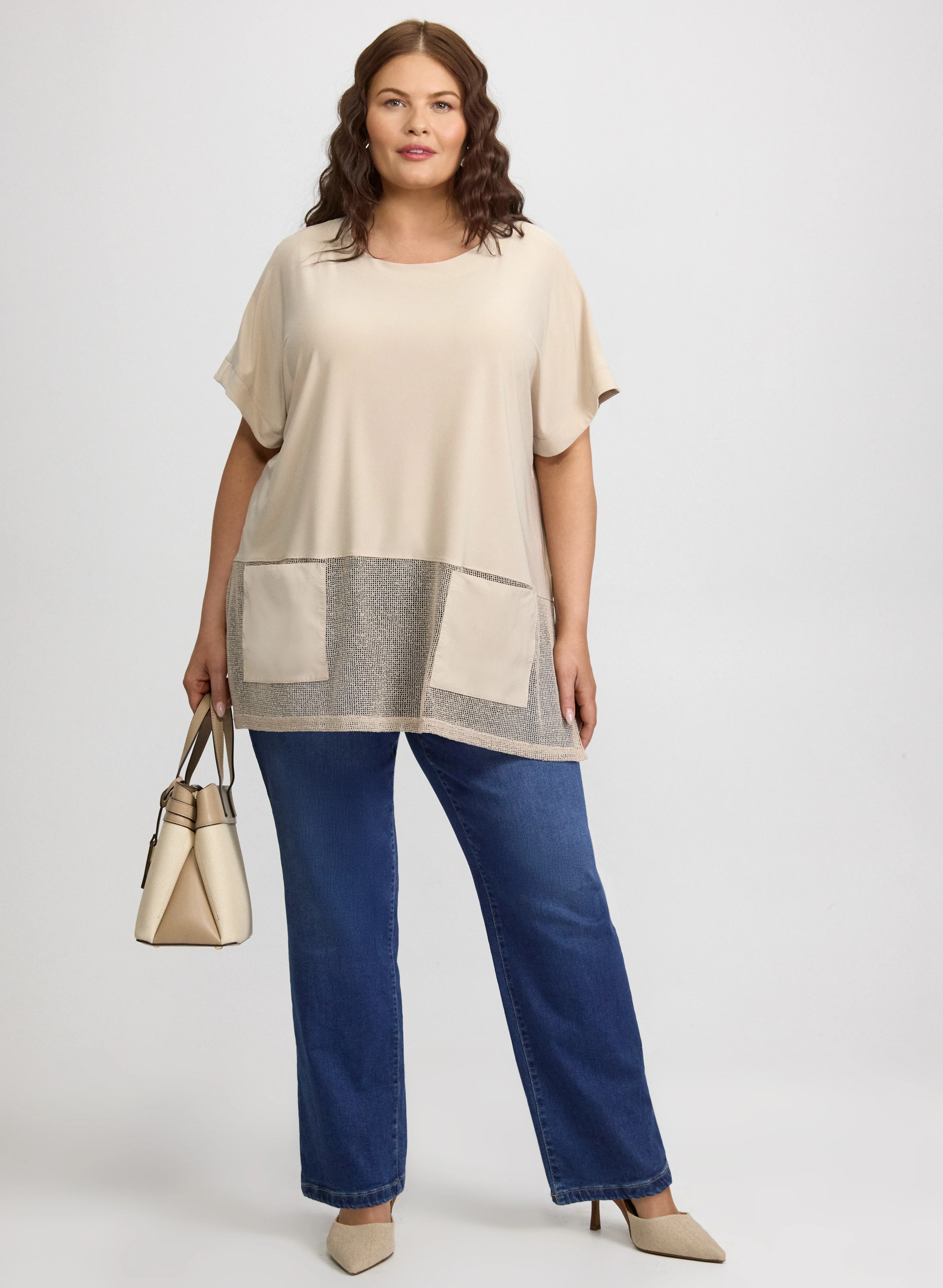 Joseph Ribkoff - Sheer Hem Tunic Top - Image 3