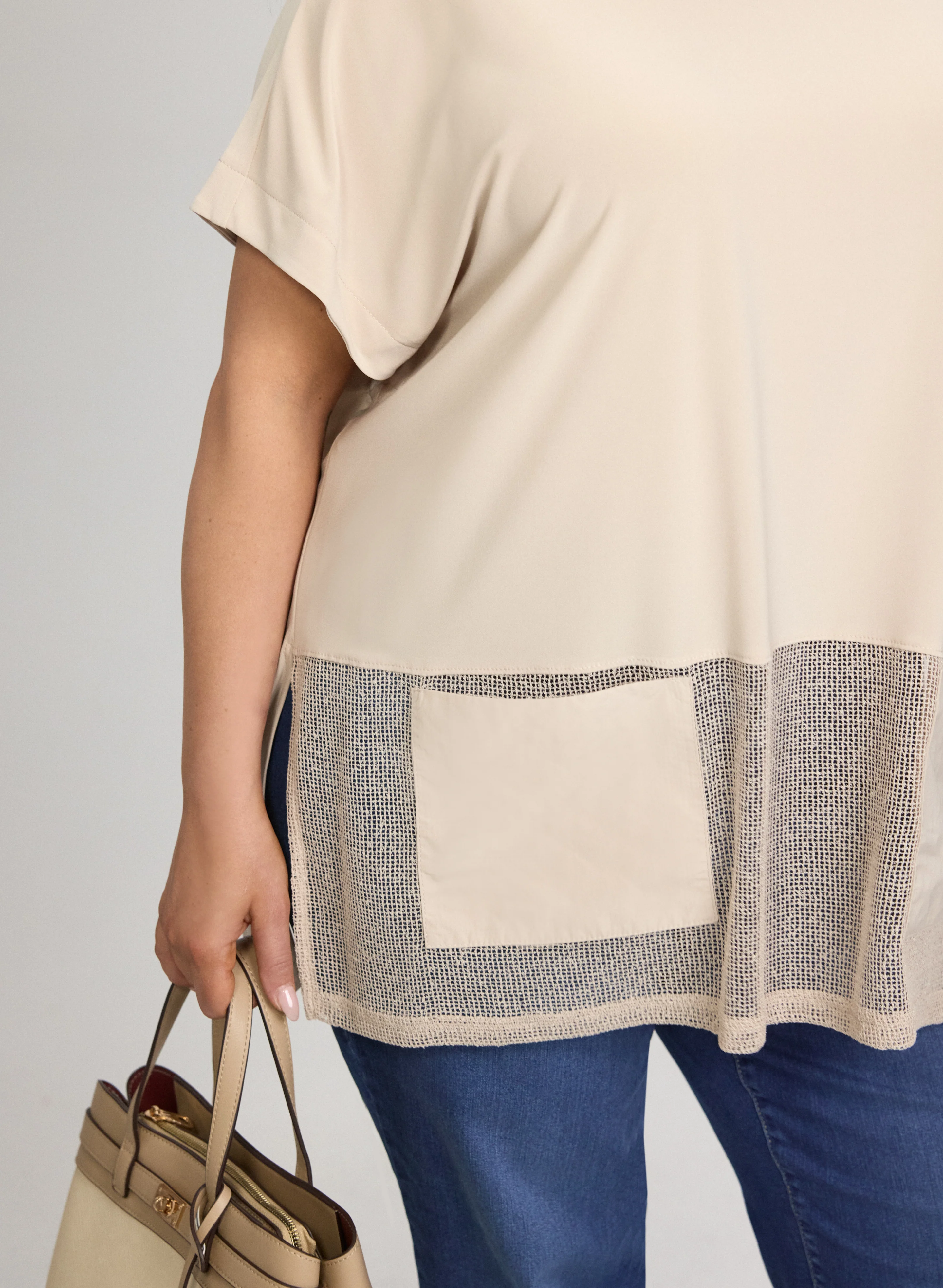 Joseph Ribkoff - Sheer Hem Tunic Top - Image 5