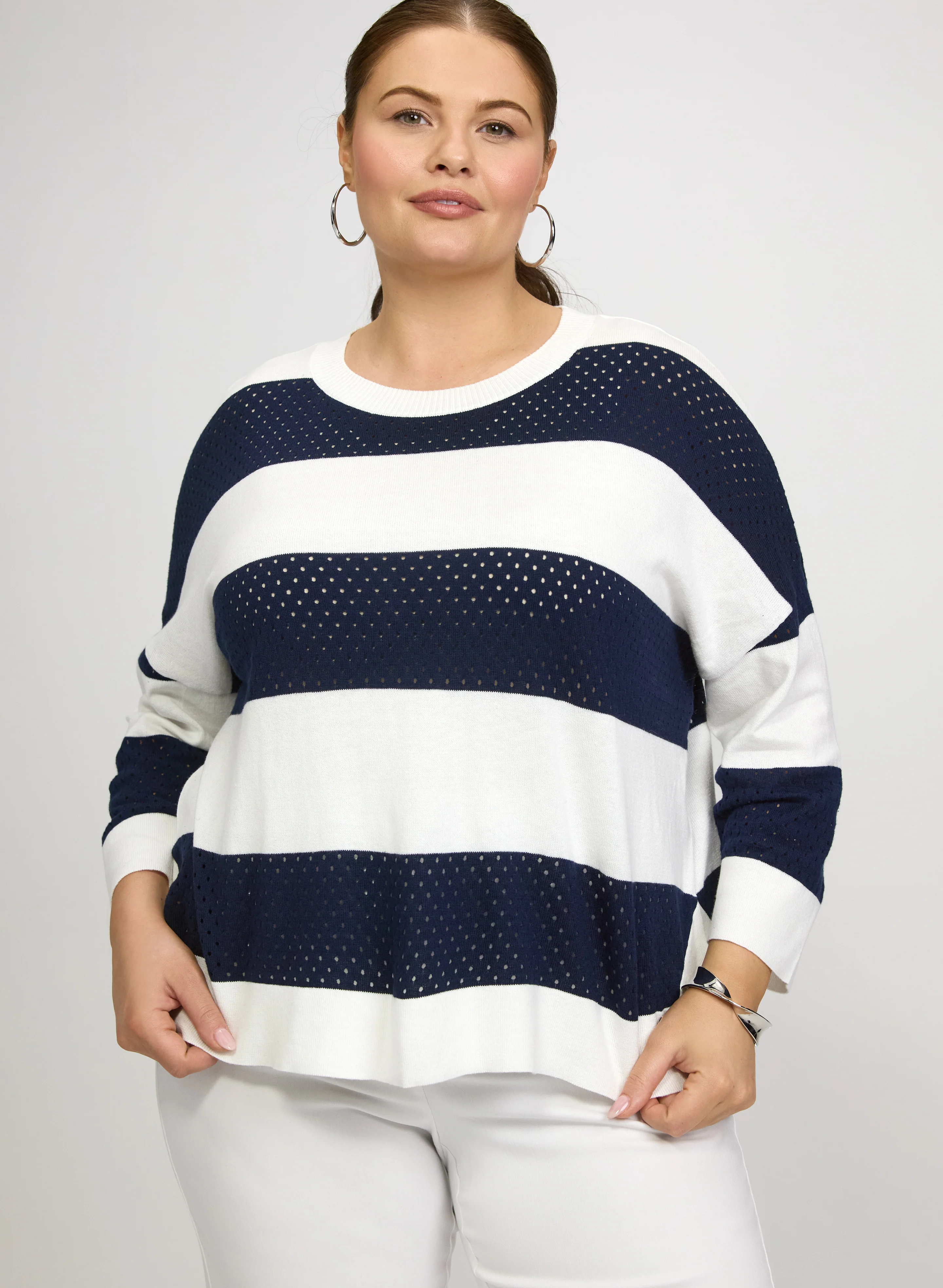 Joseph Ribkoff - Stripe Knit Pullover
