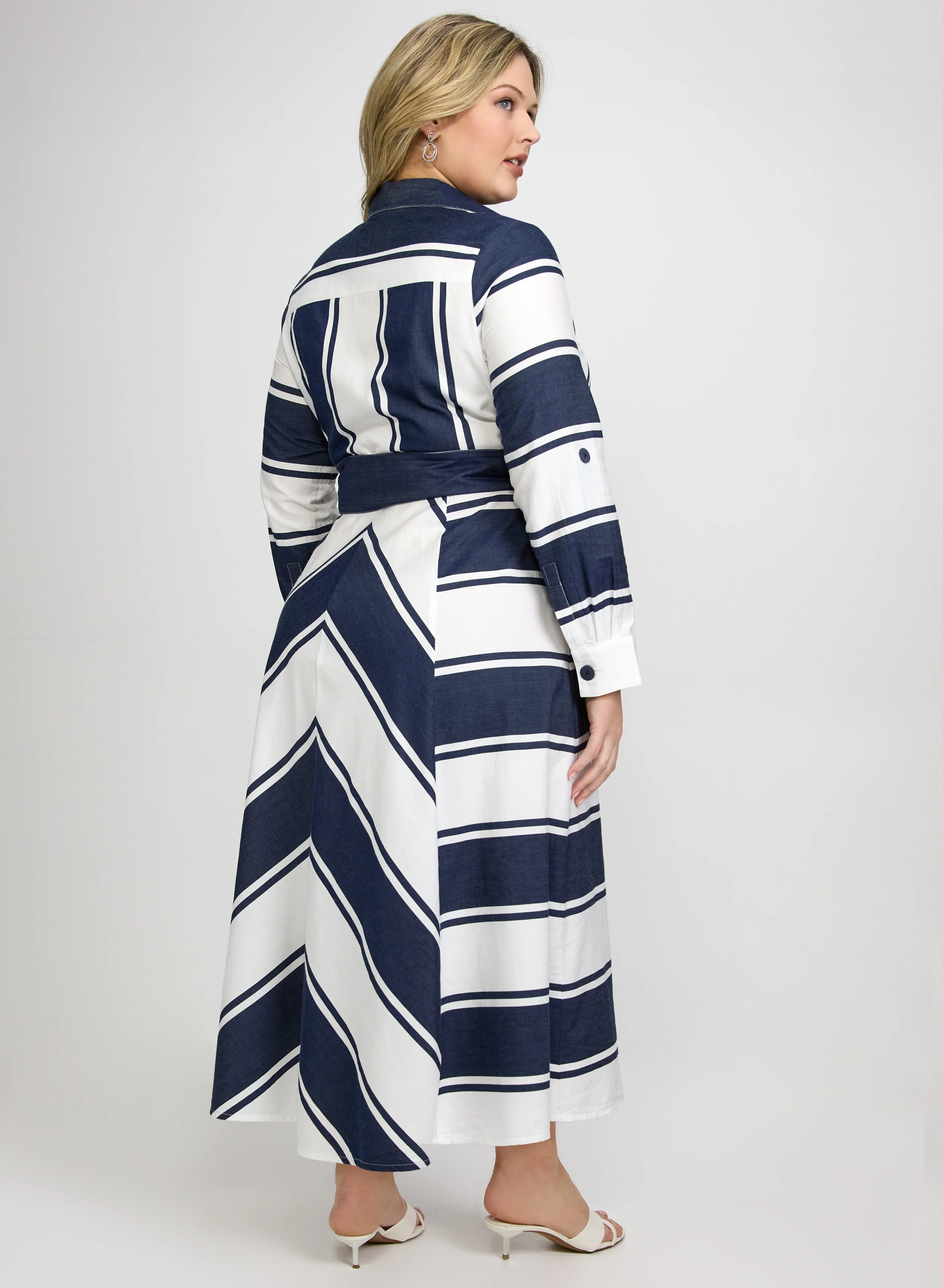 Joseph Ribkoff - Stripe Midi Dress - Image 3