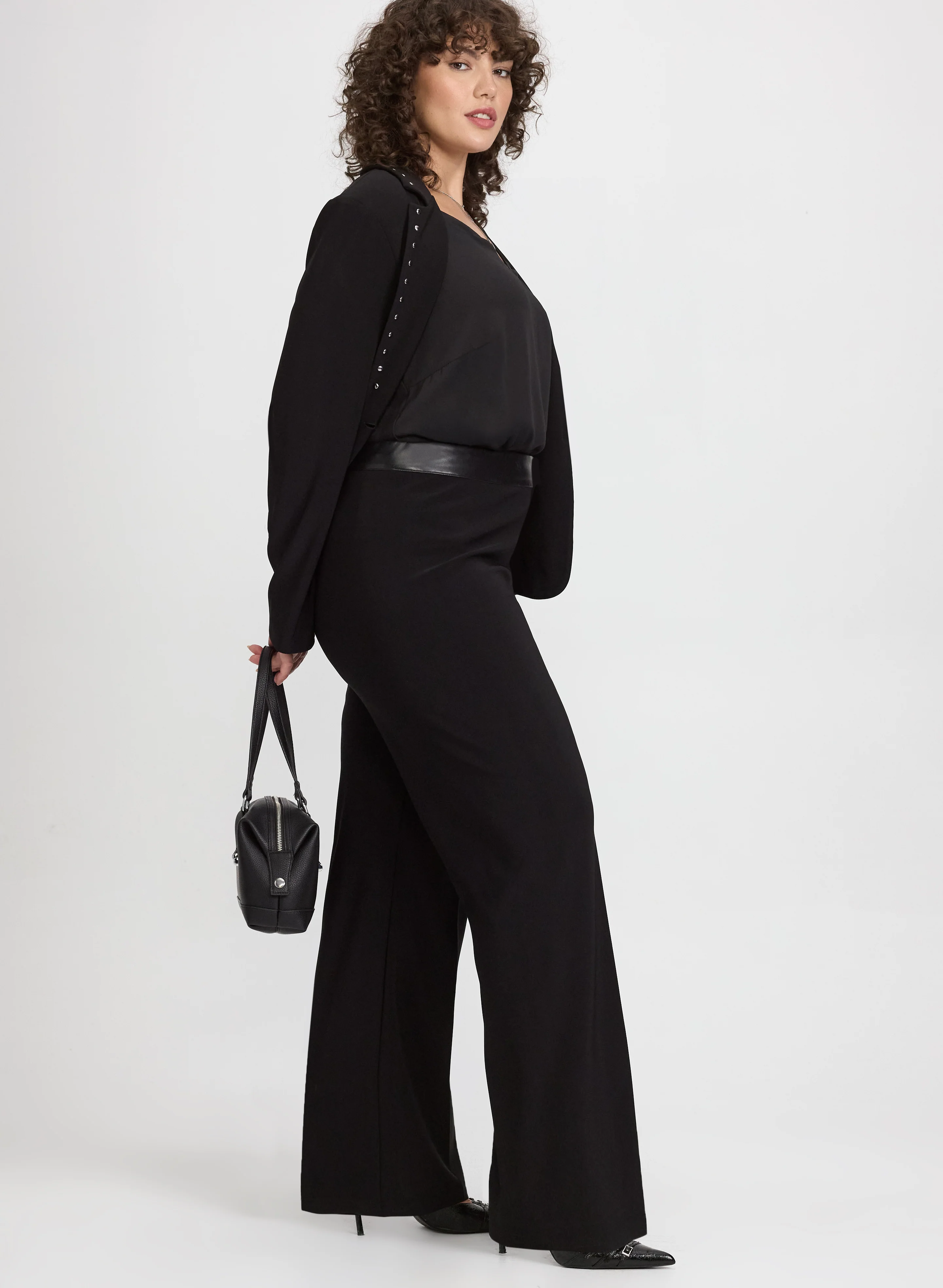 Joseph Ribkoff - Vegan Leather Trim Pants - Image 3