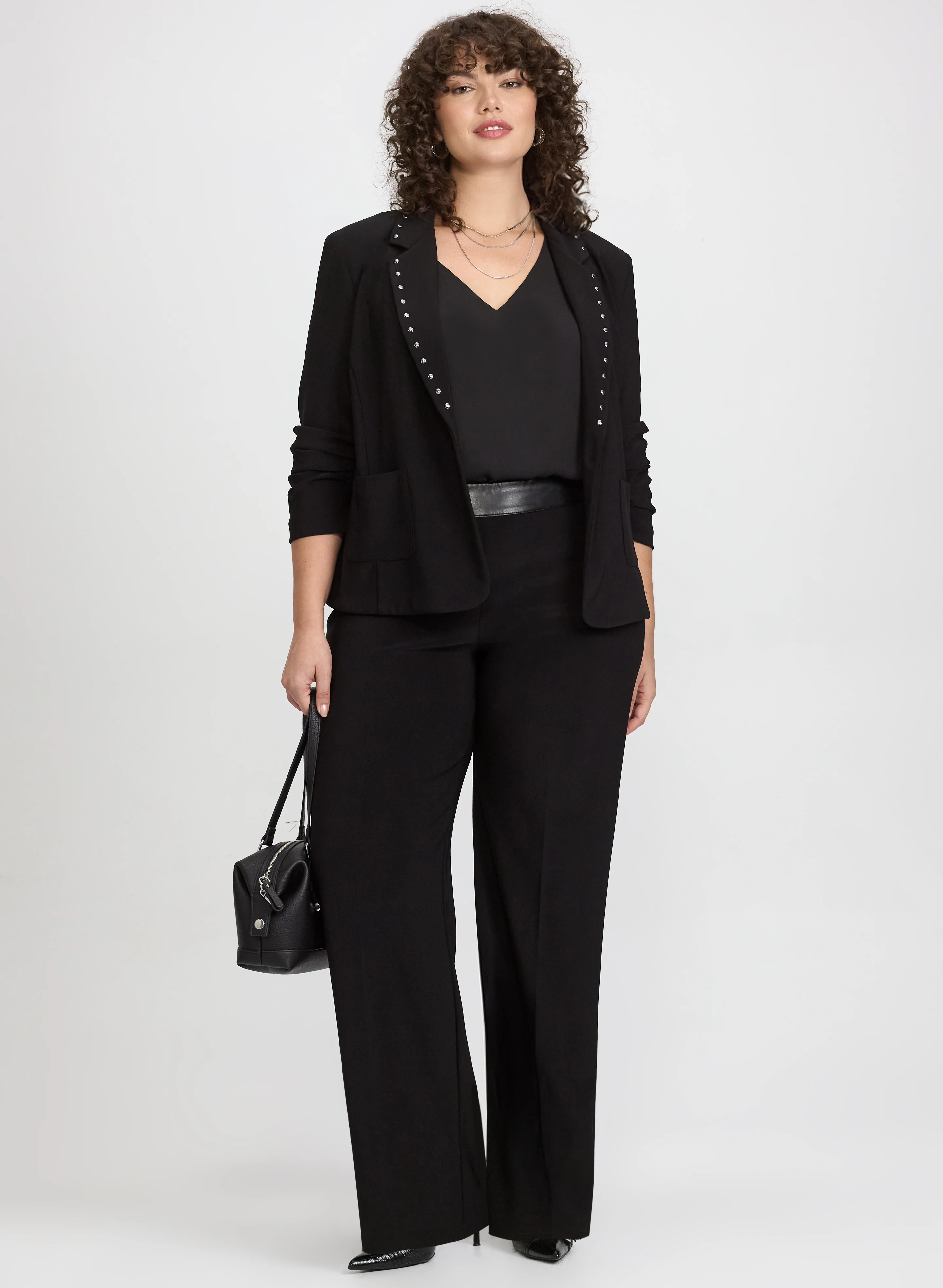 Joseph Ribkoff - Vegan Leather Trim Pants - Image 4