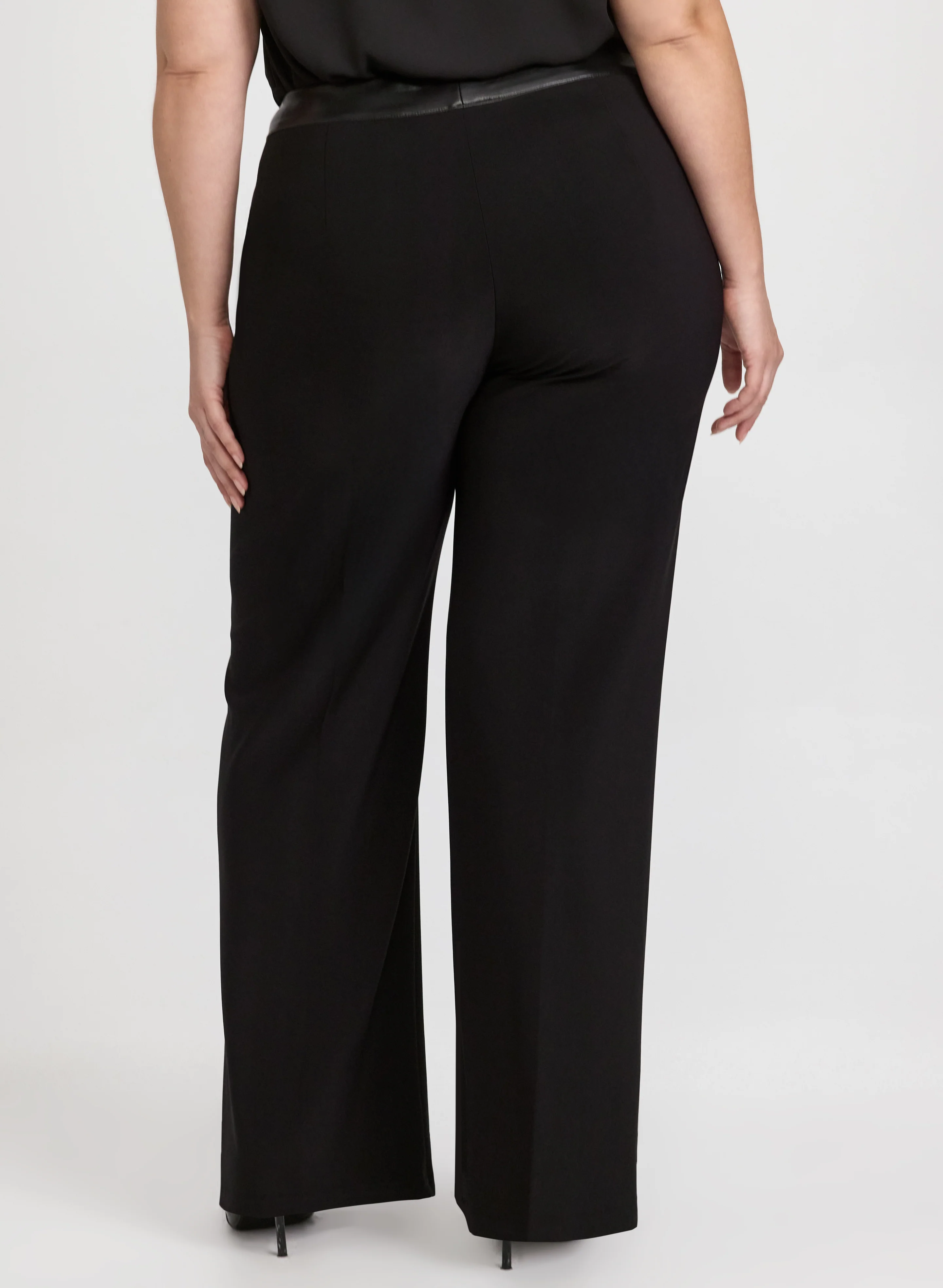 Joseph Ribkoff - Vegan Leather Trim Pants - Image 5