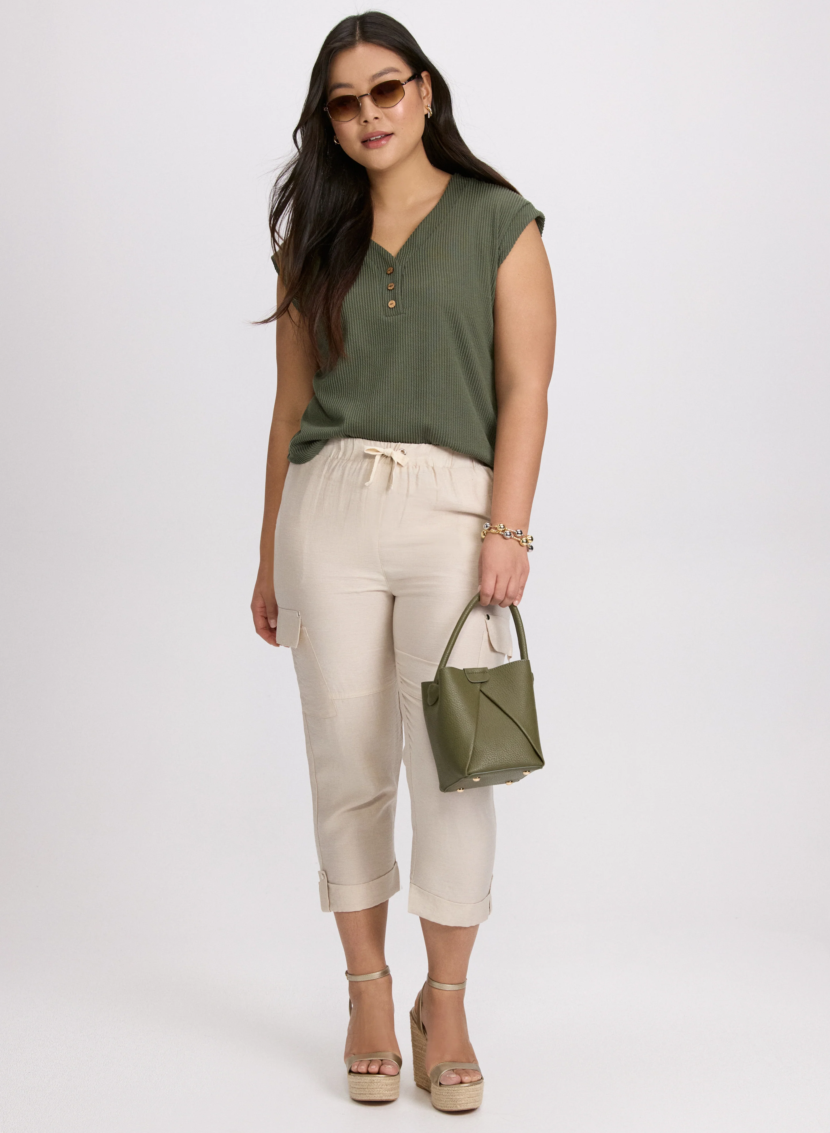 Knit Cap Sleeve Top - Image 3