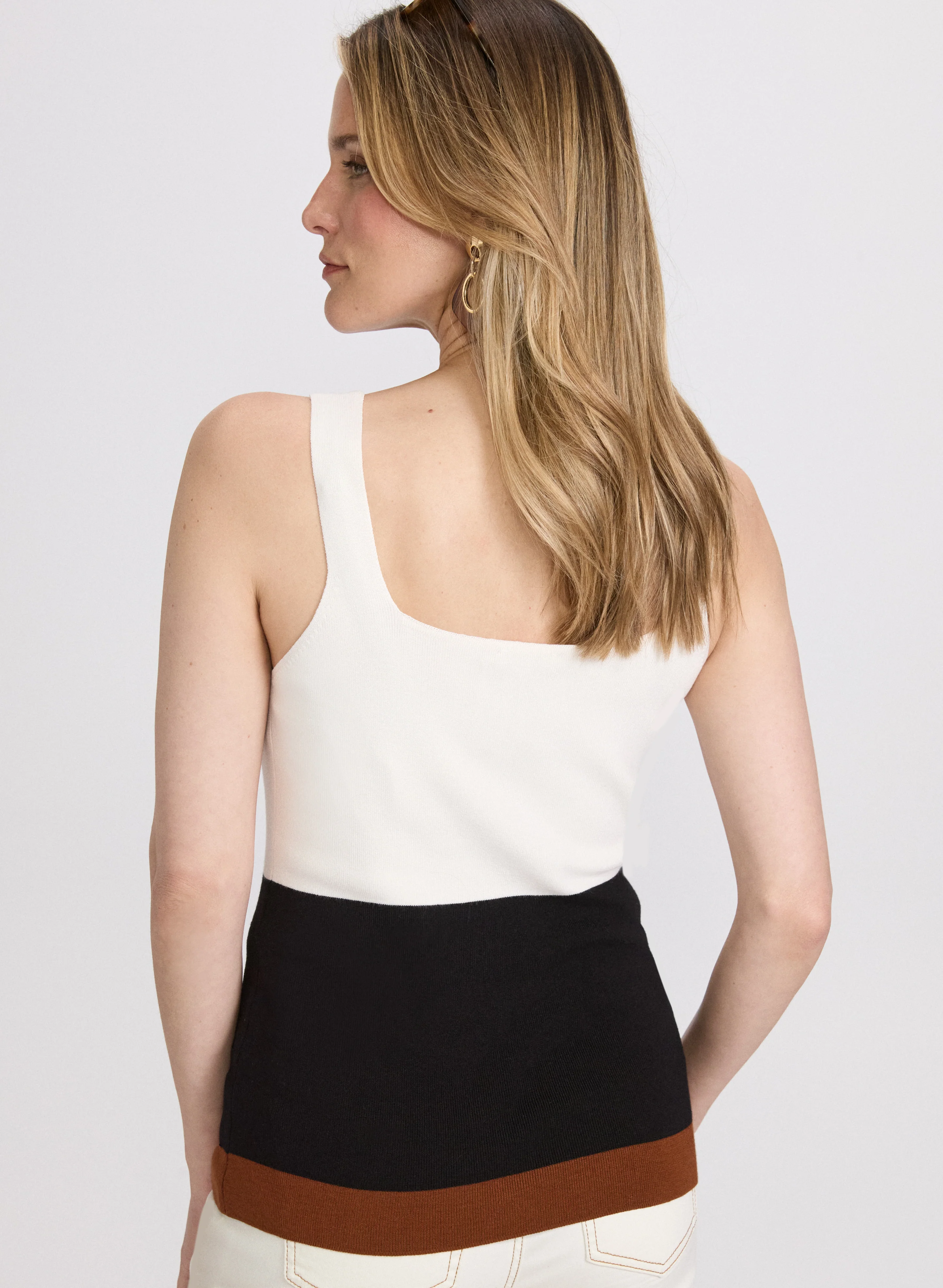 Knit Colour Block Tank Top - Image 4
