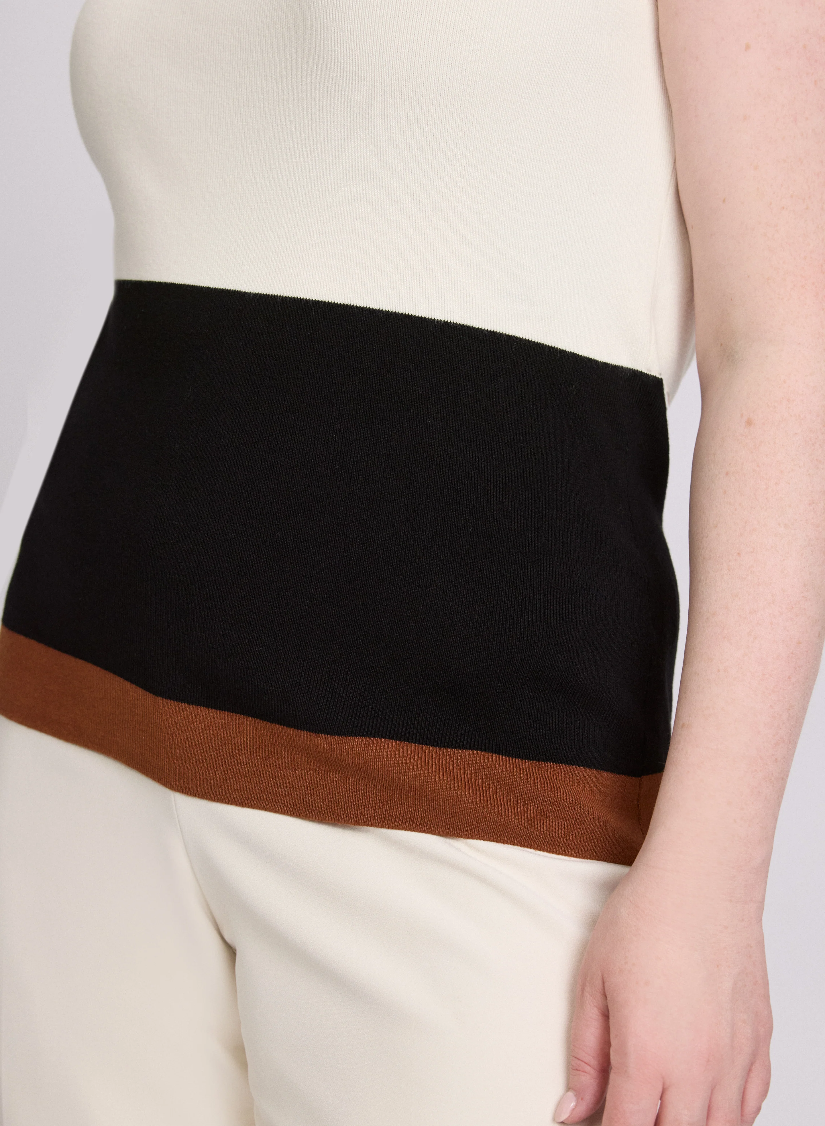 Knit Colour Block Tank Top - Image 6