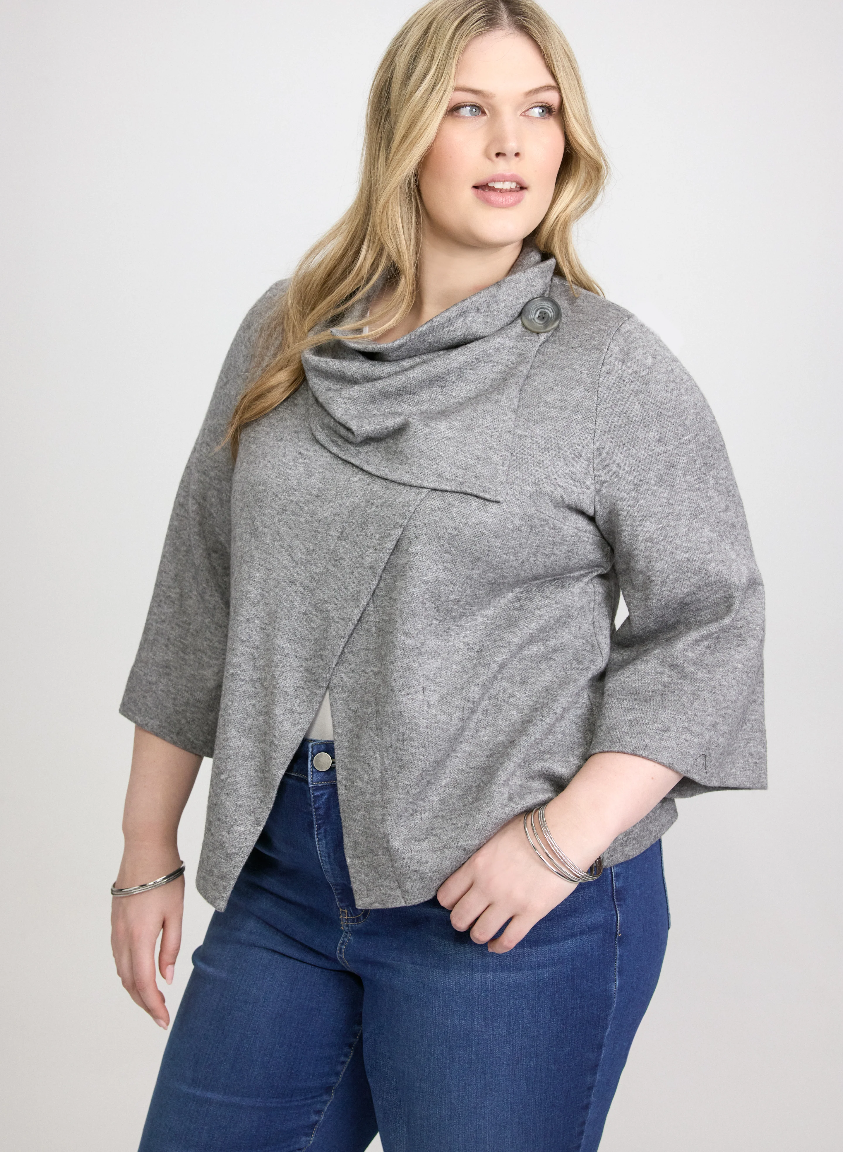 Knit Cowl Neck Top - Image 5