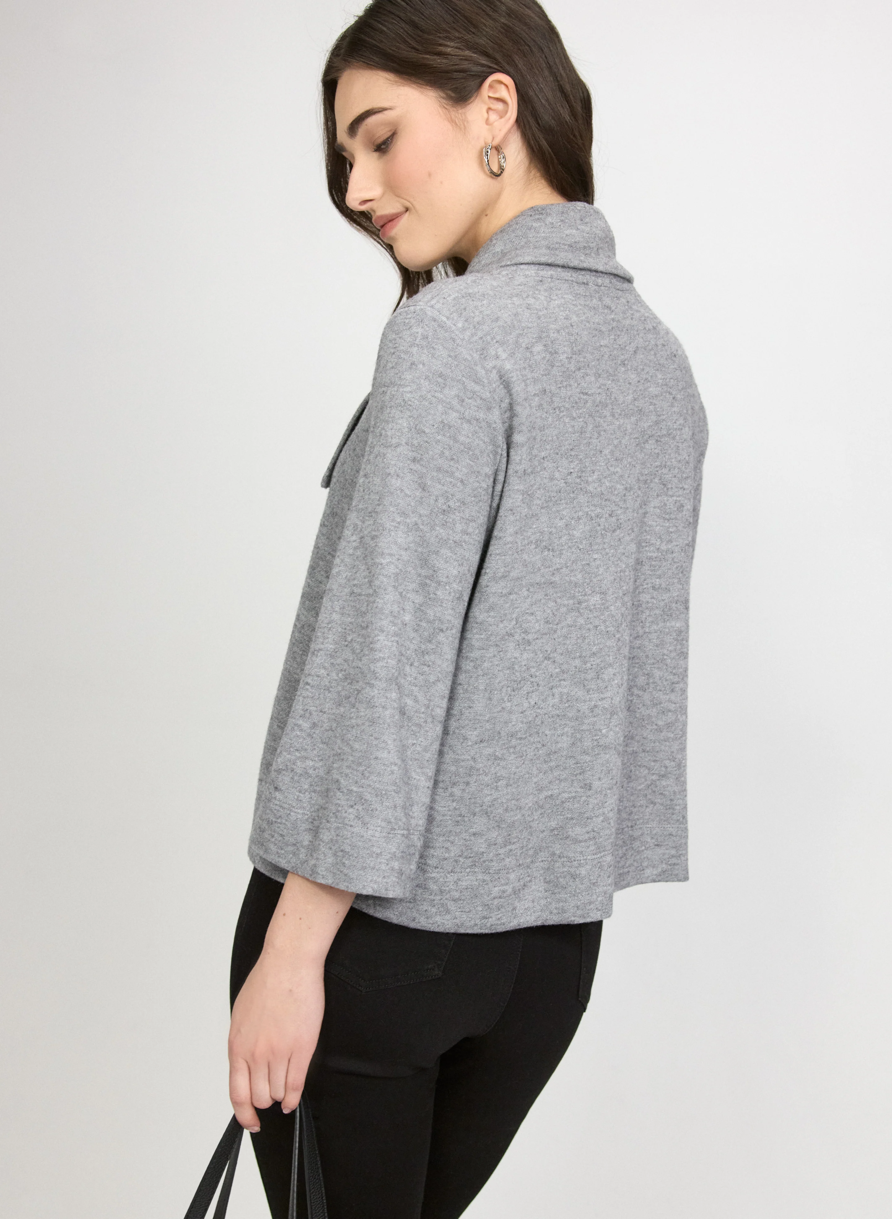 Knit Cowl Neck Top - Image 4