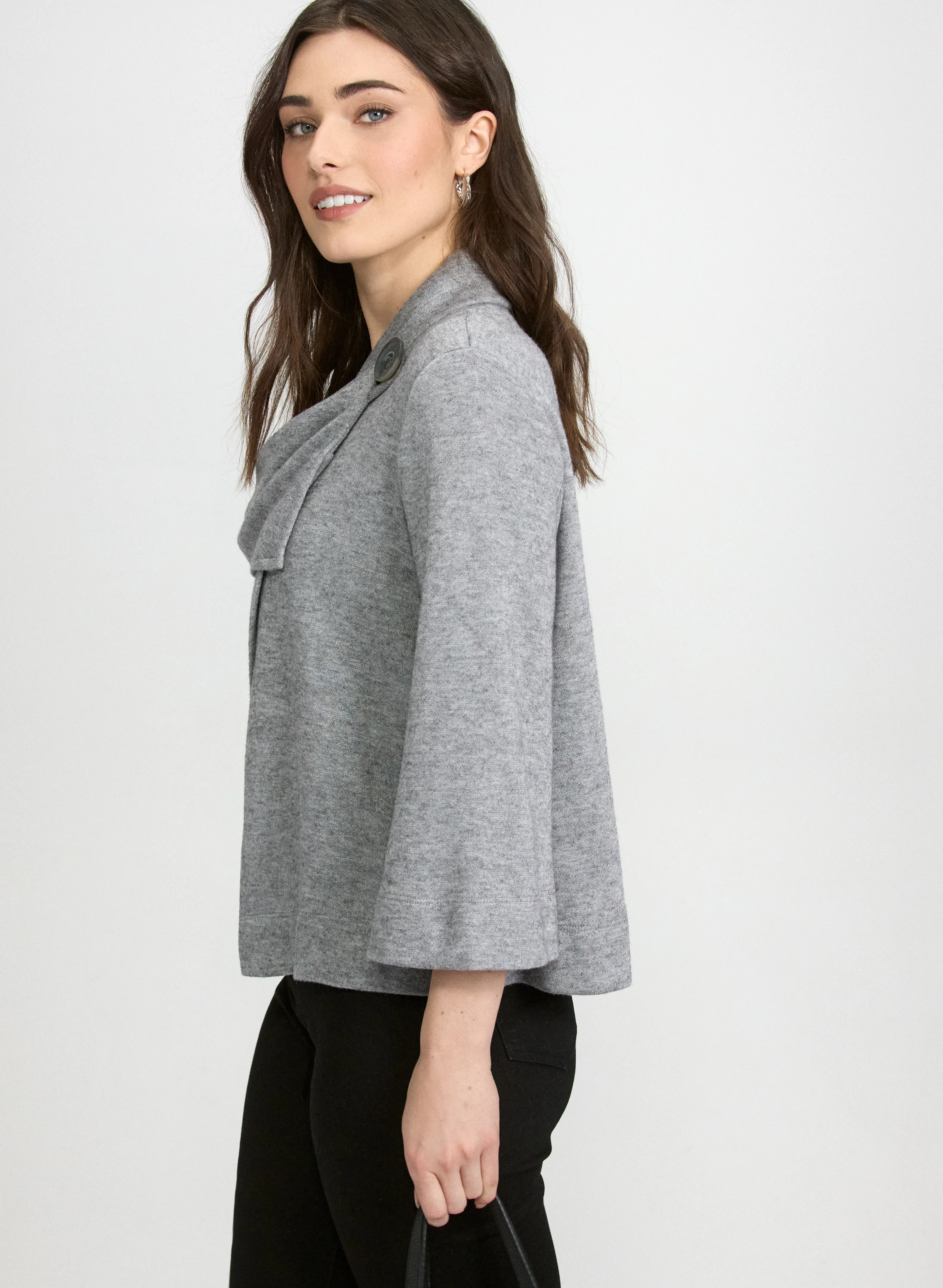 Knit Cowl Neck Top - Image 5