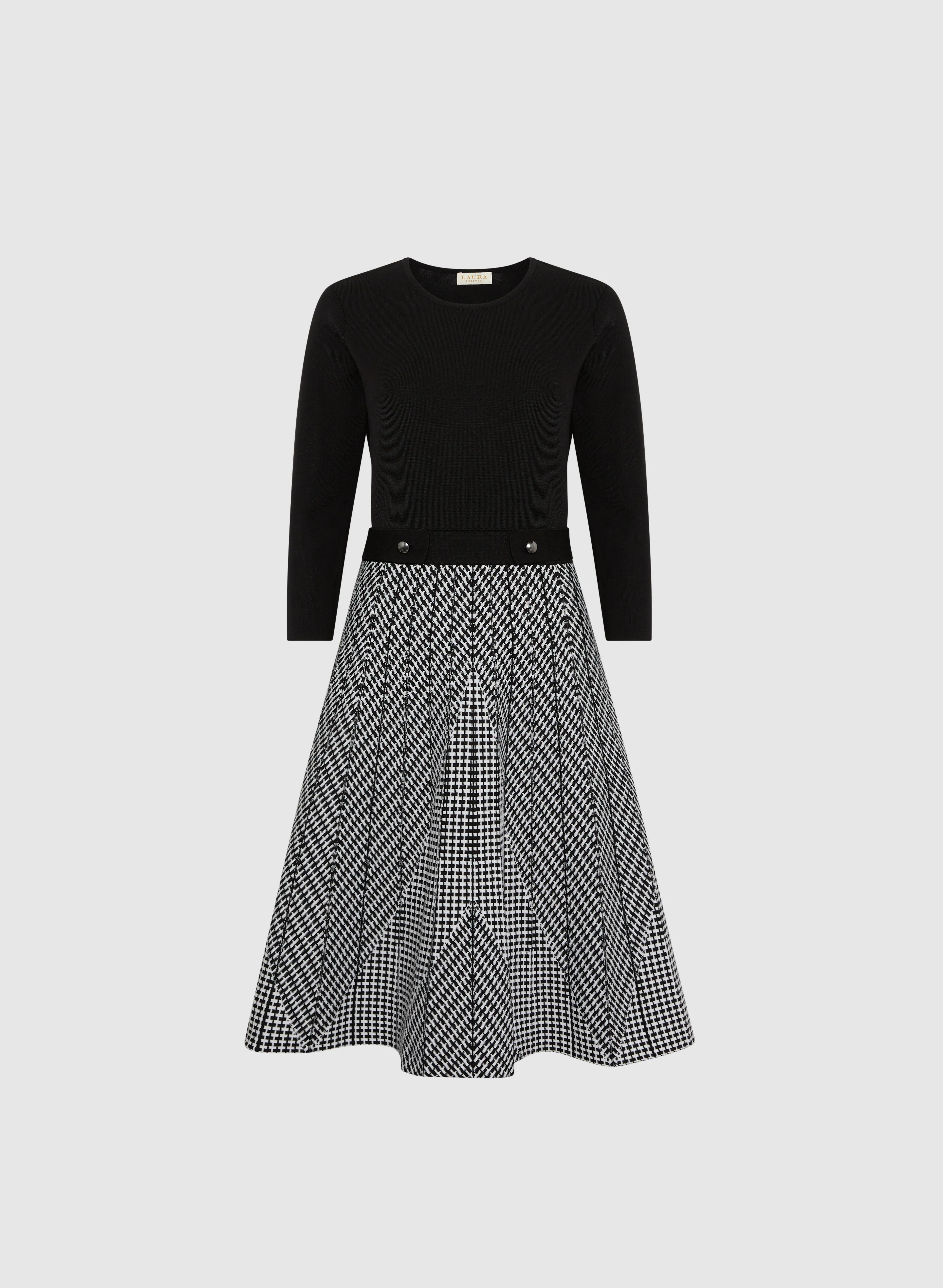 Knit Fit & Flare Dress - Image 5