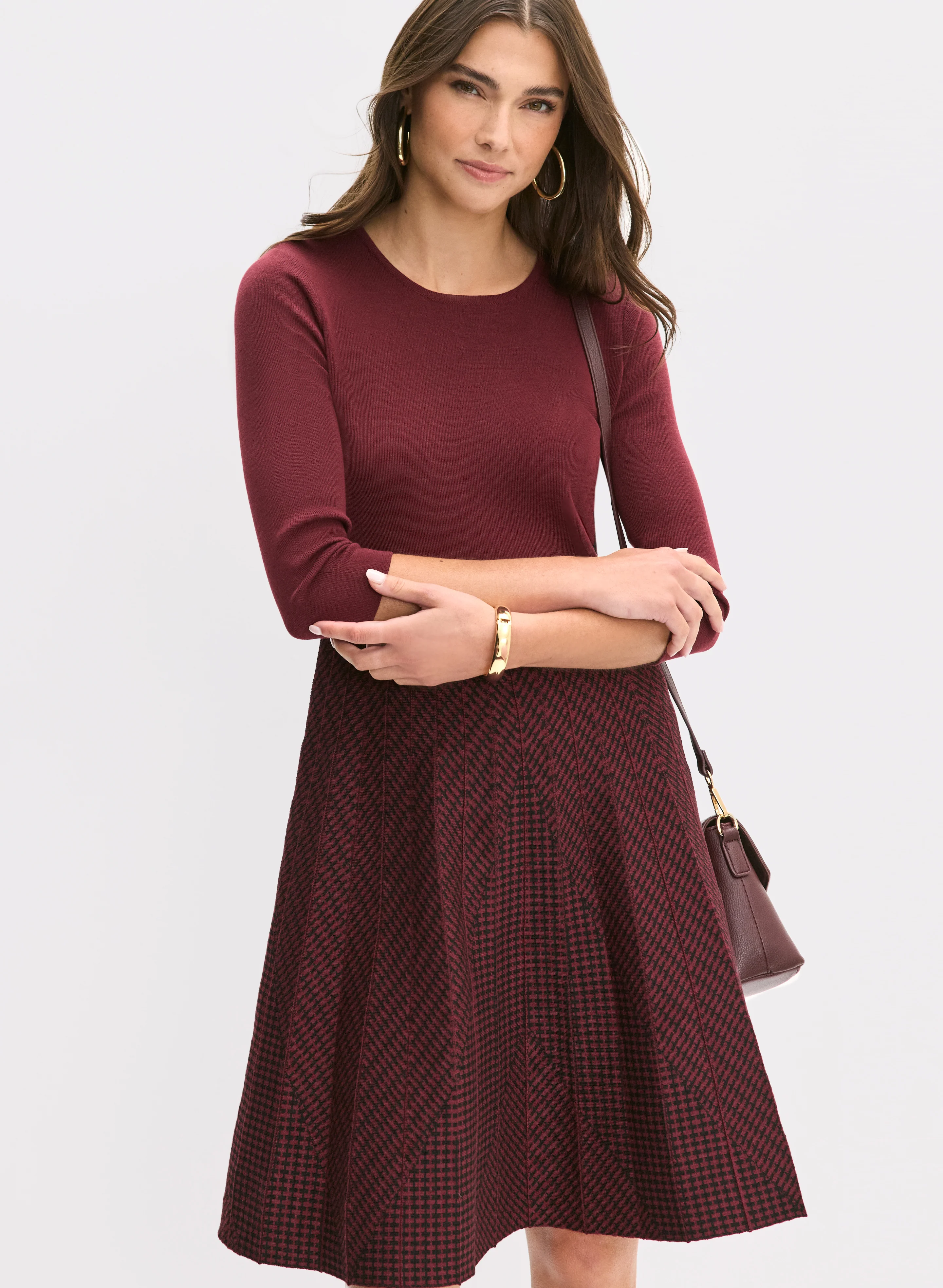 Knit Fit & Flare Dress - Image 4