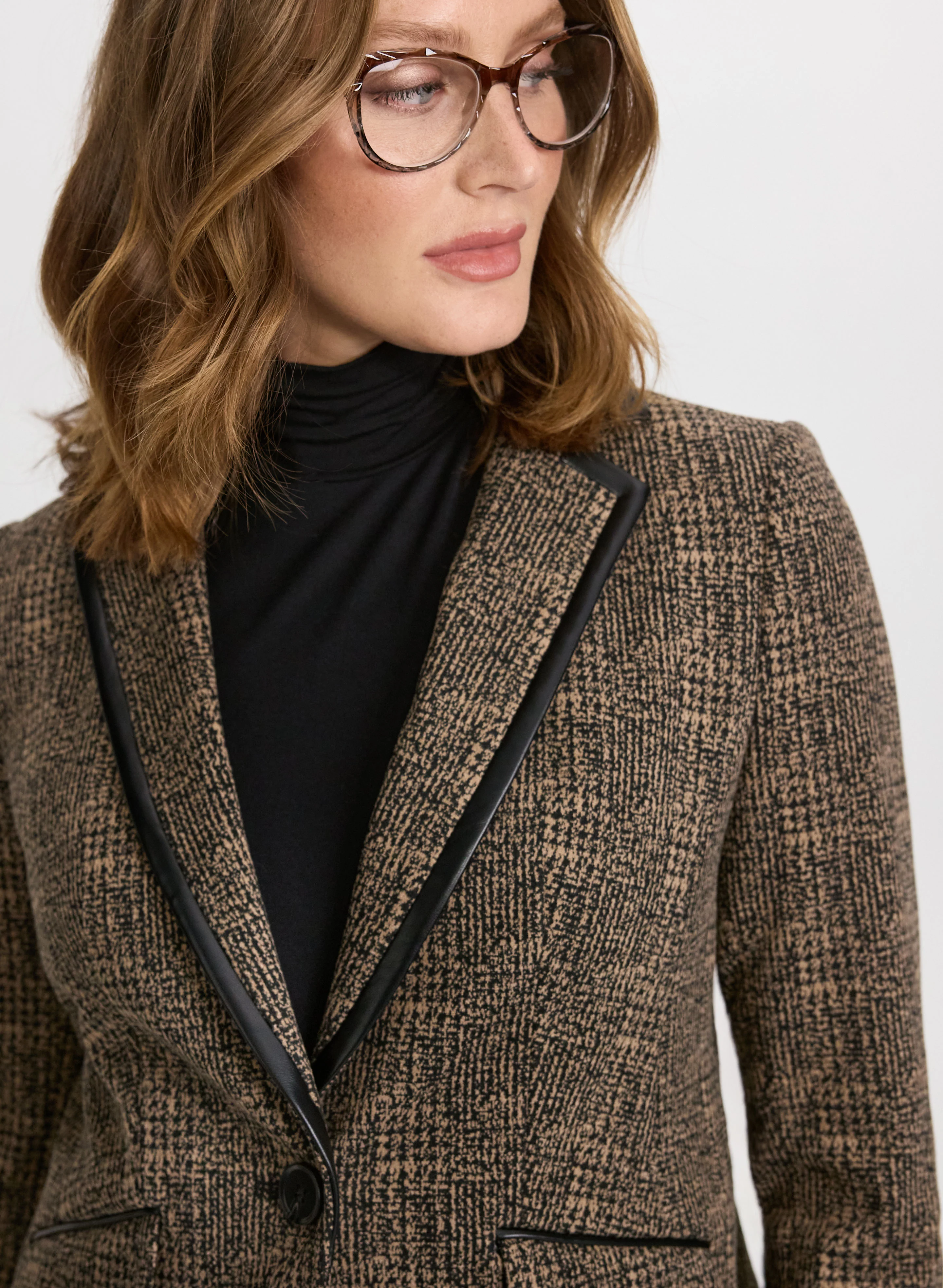 Knit Glen Check Blazer - Image 2
