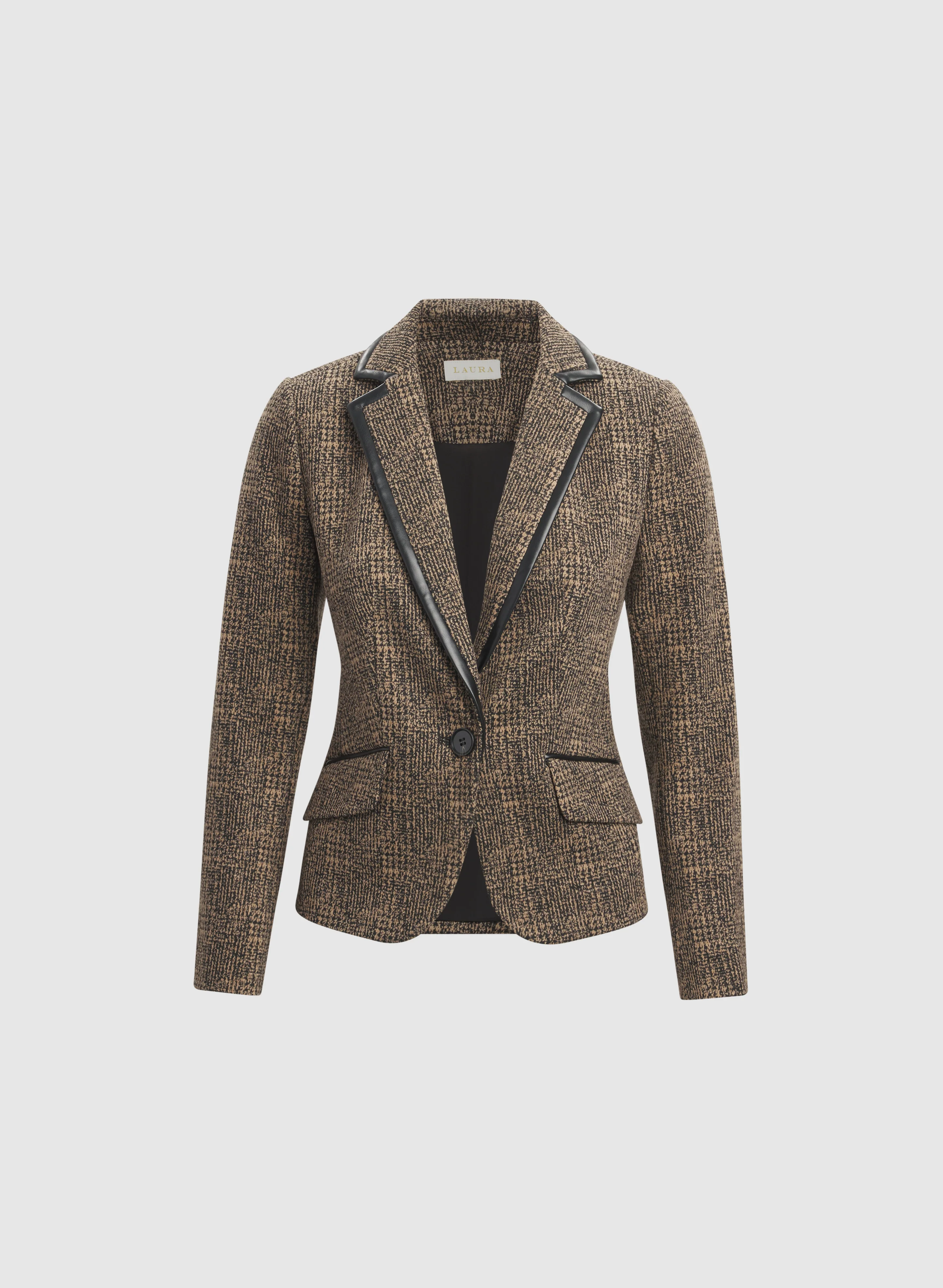 Knit Glen Check Blazer - Image 6