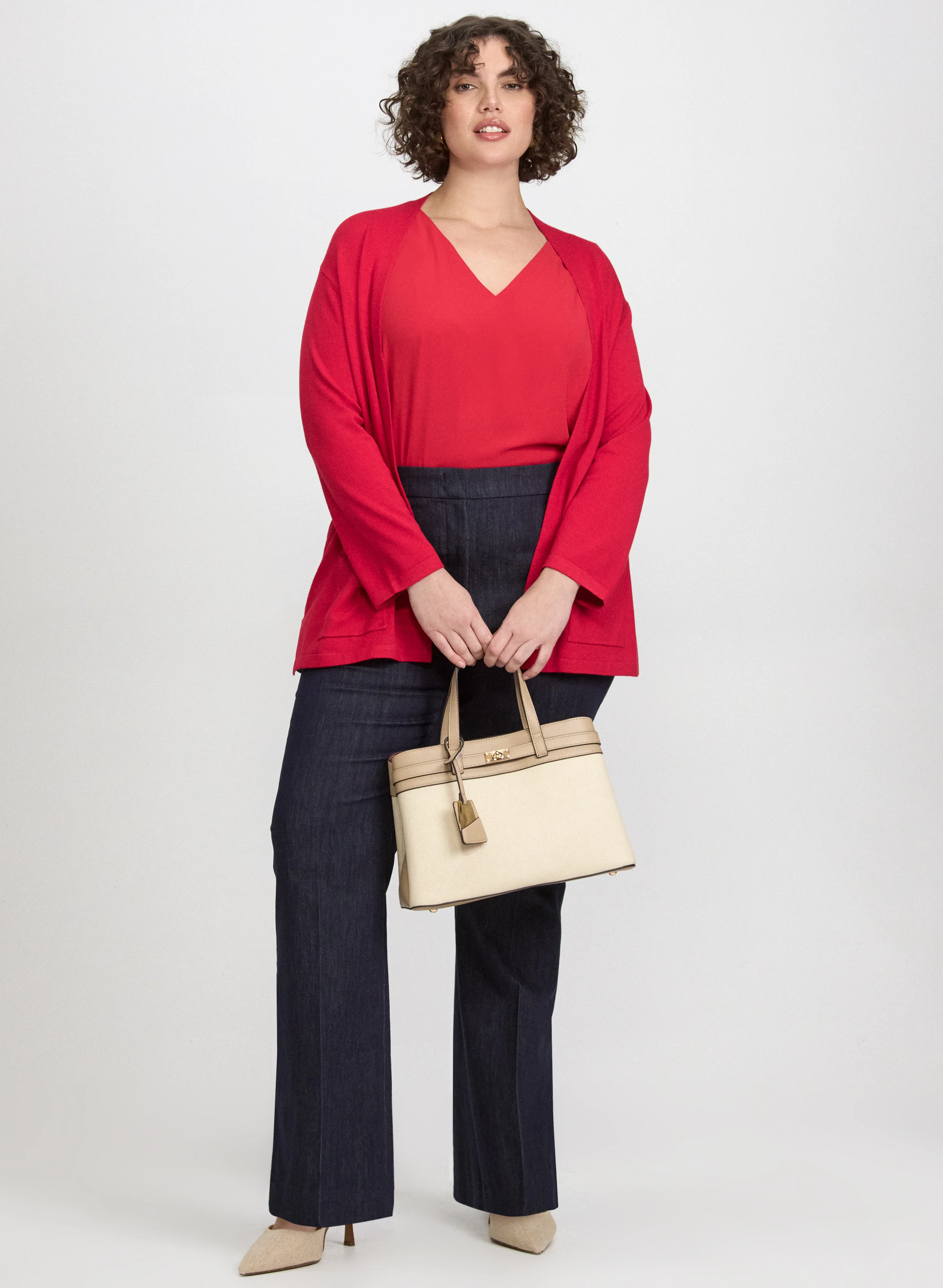 Knit Open-Front Cardigan - Image 3