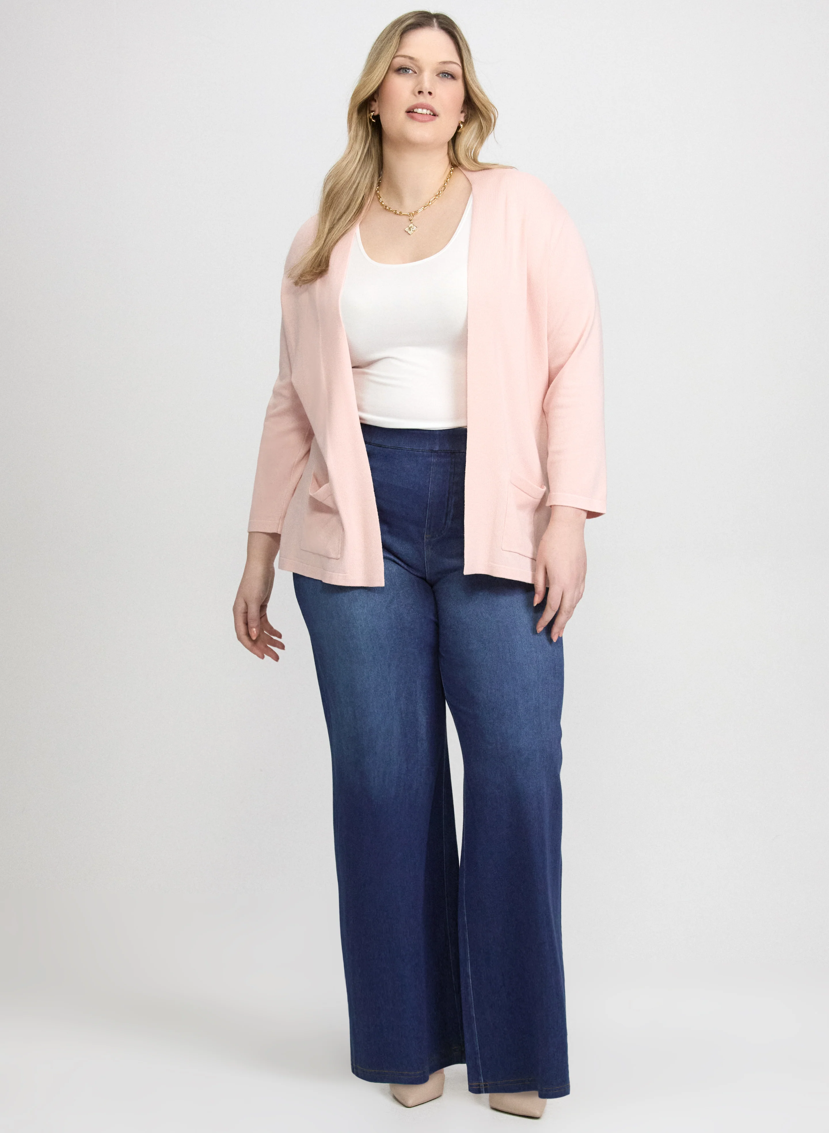 Knit Open-Front Cardigan - Image 3