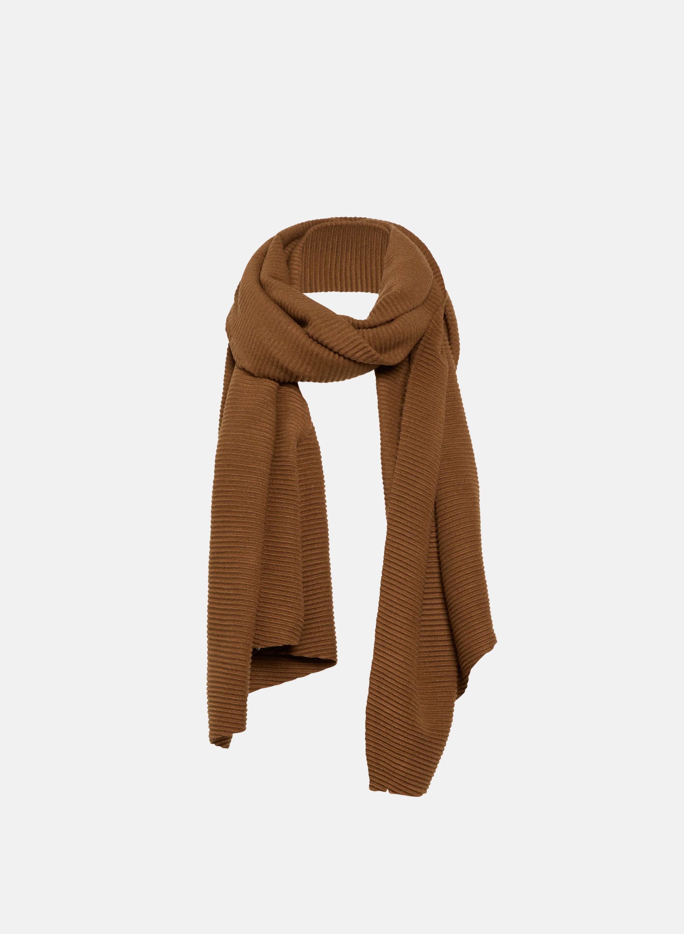 Pleated Knit Scarf