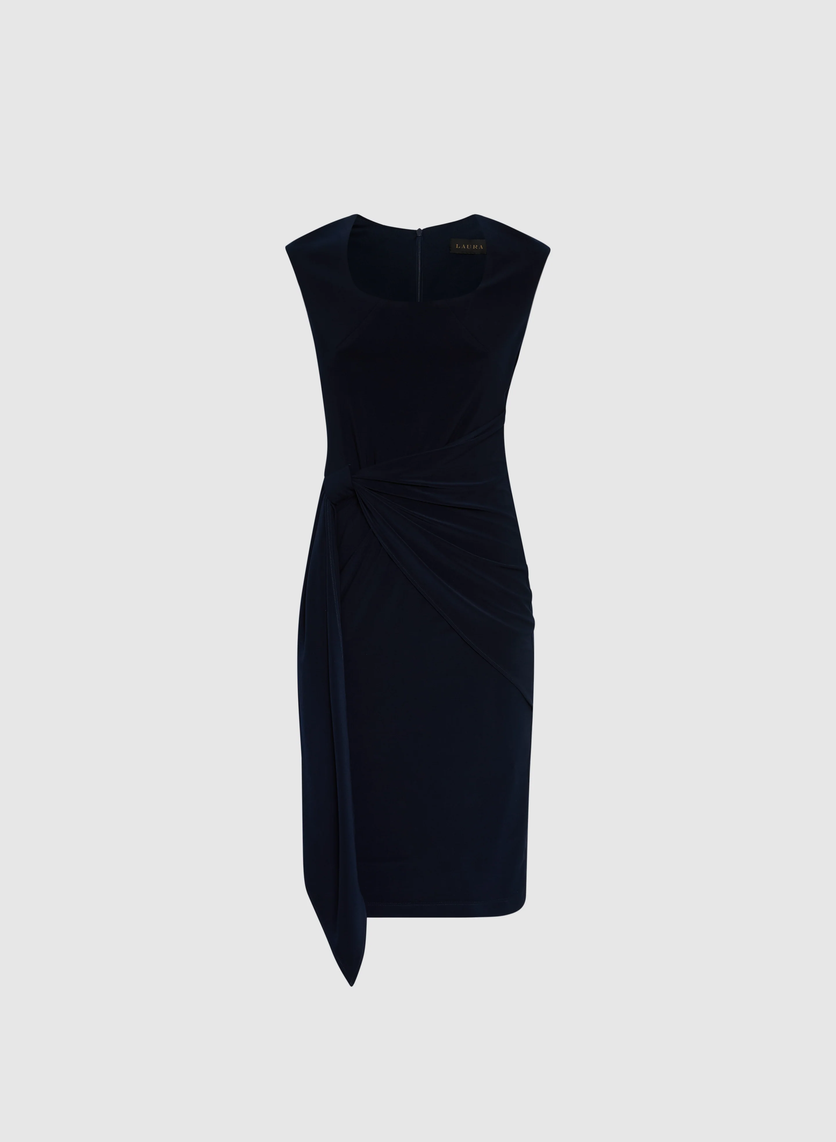 Knotted Drape Front Dress - Image 6