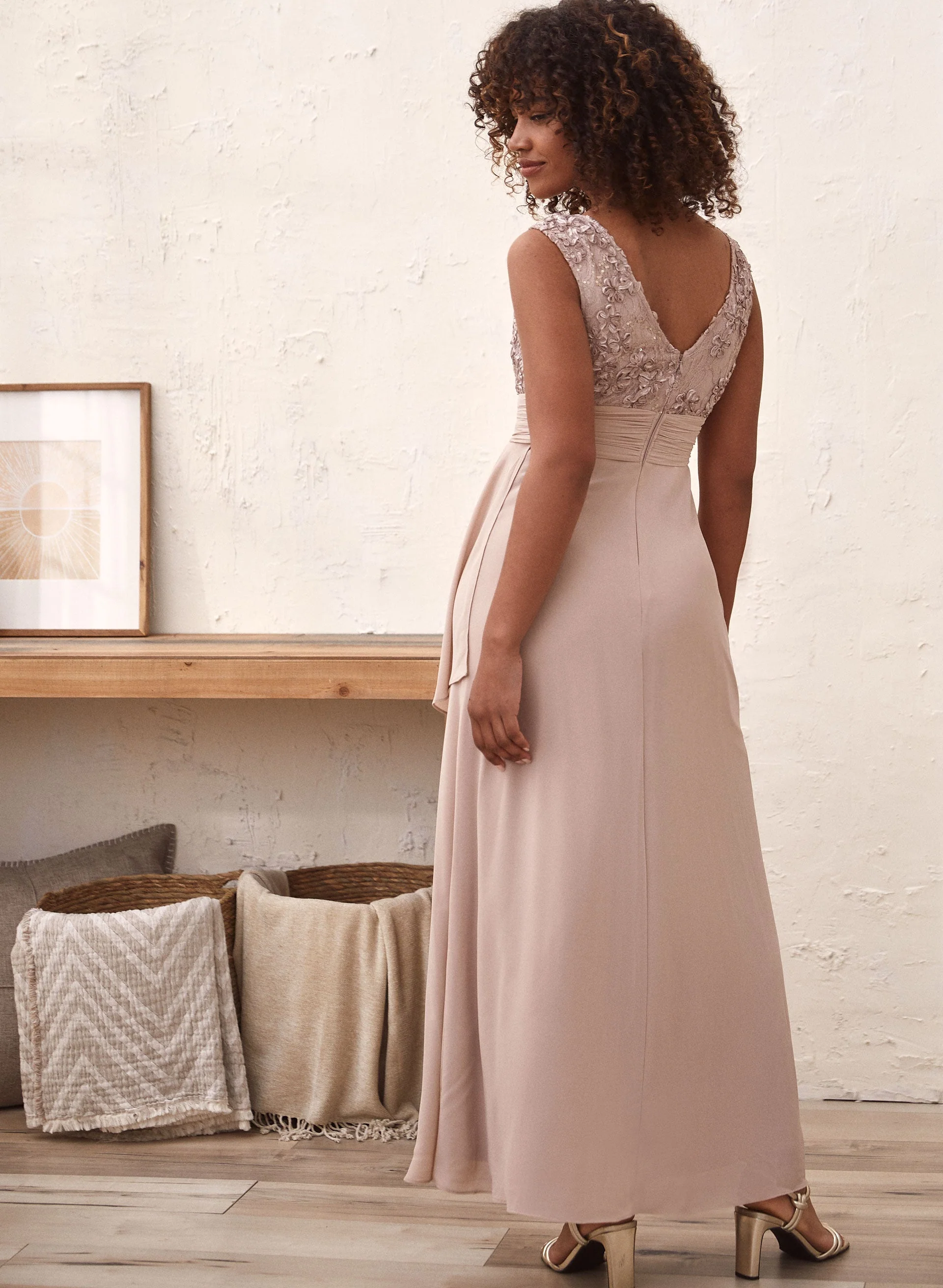 Lace & Sequin Flounce Dress - Image 3