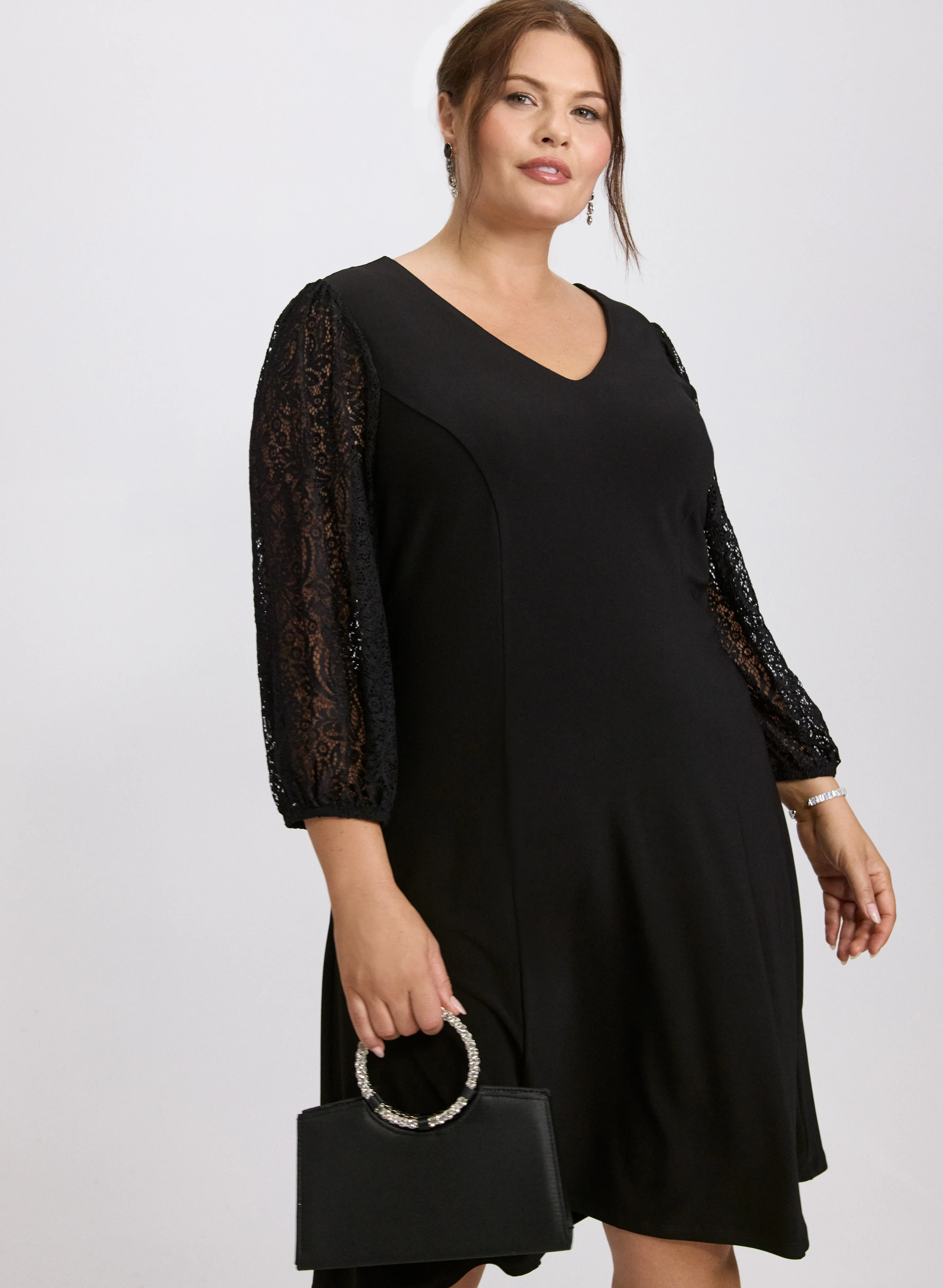 Lace Sleeve Dress - Image 5