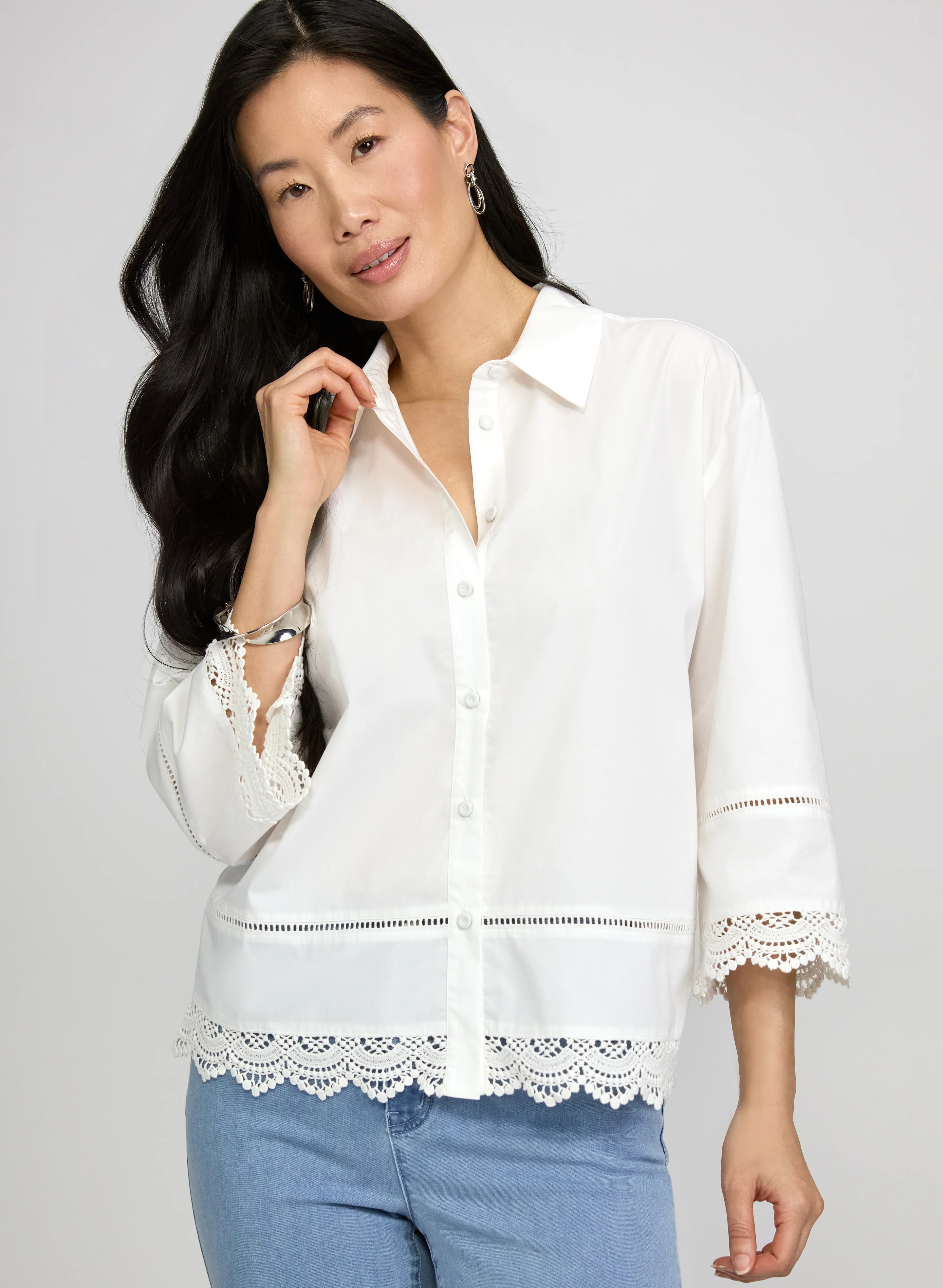Lace Trimmed Blouse