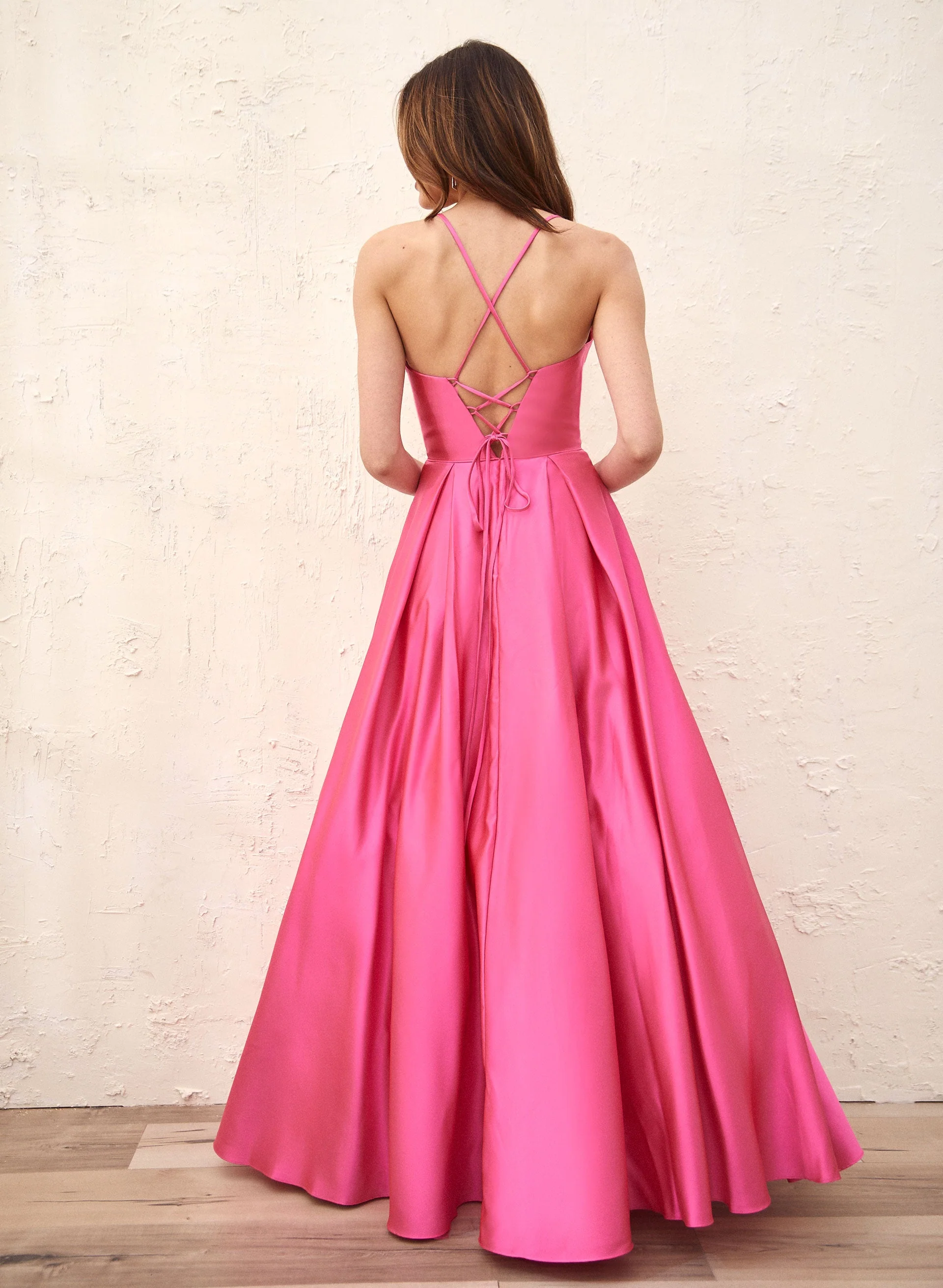 Lace-Up Back Ball Gown - Image 3