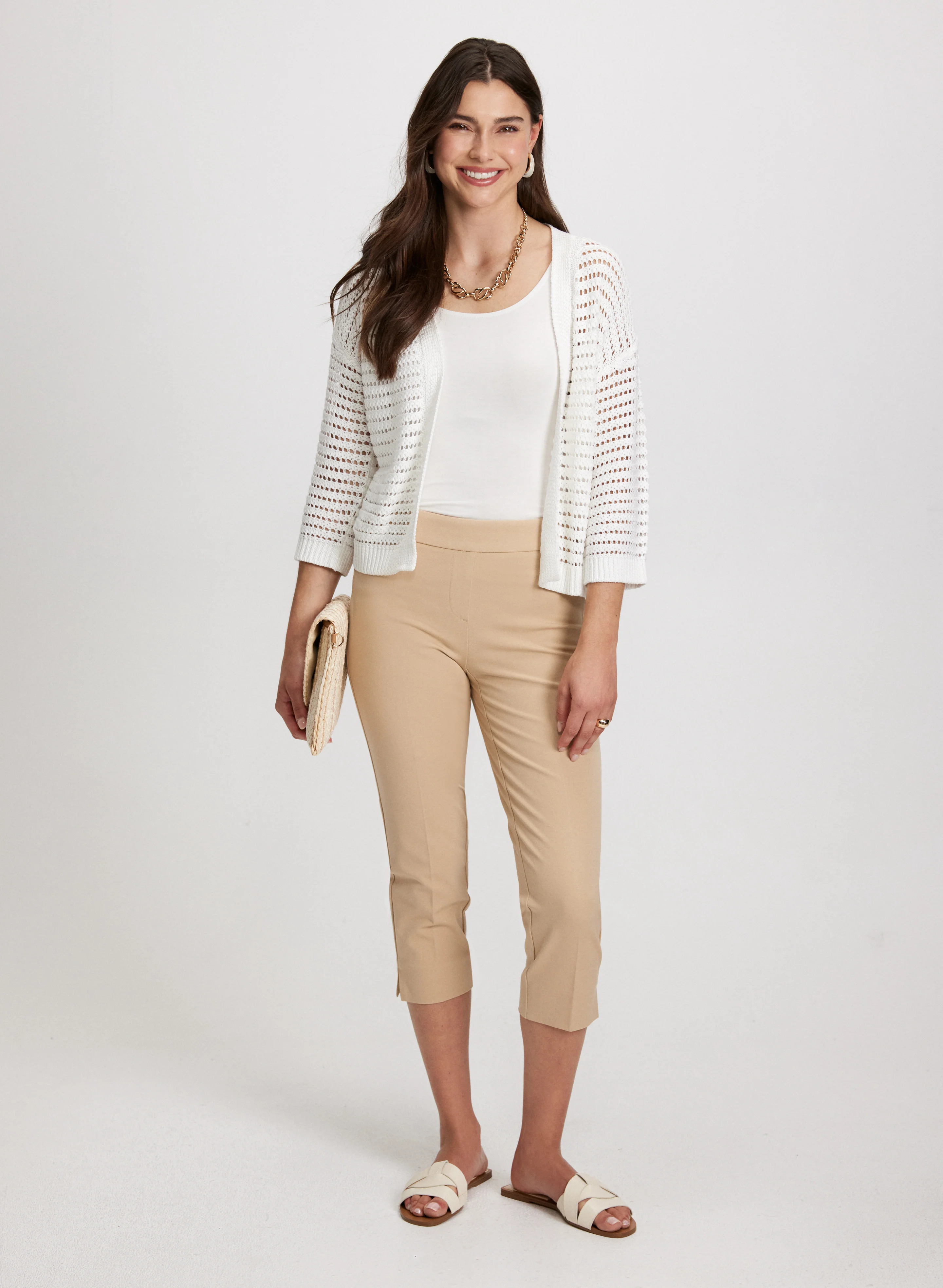 Lateral Slit Pull-On Capris - Image 3