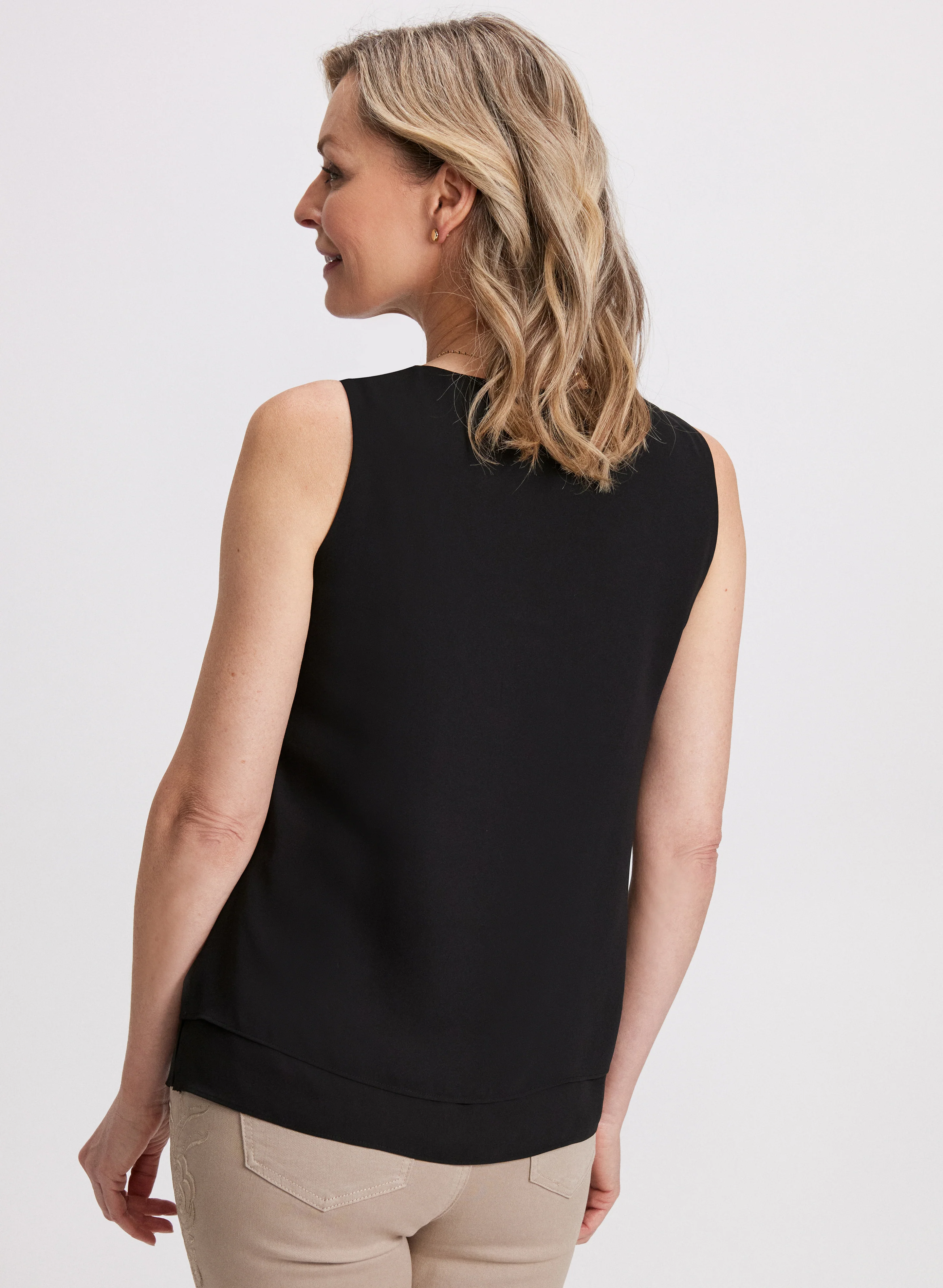 Layered Crepe Blouse - Image 4