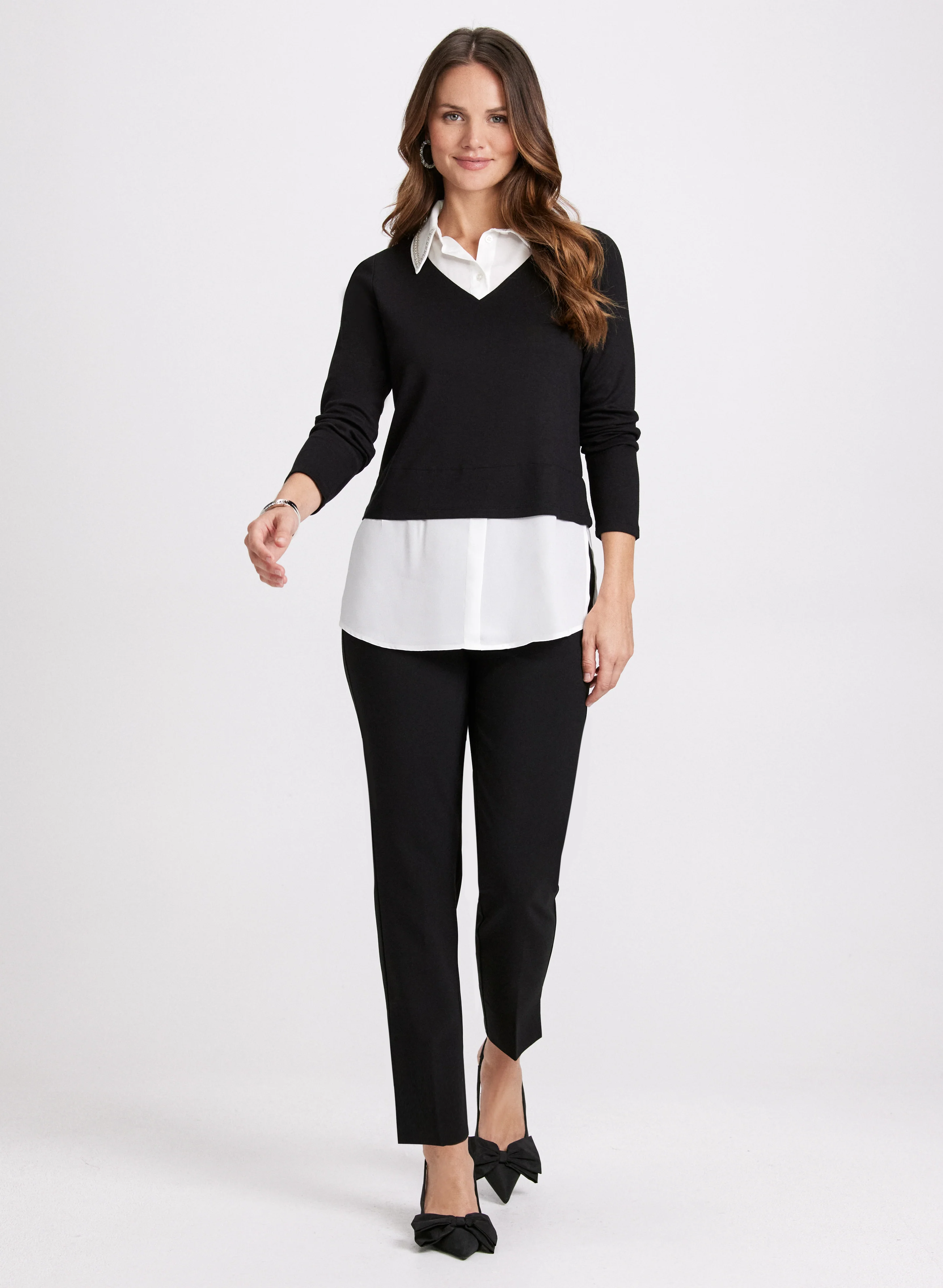 Layered Poplin Top - Image 2