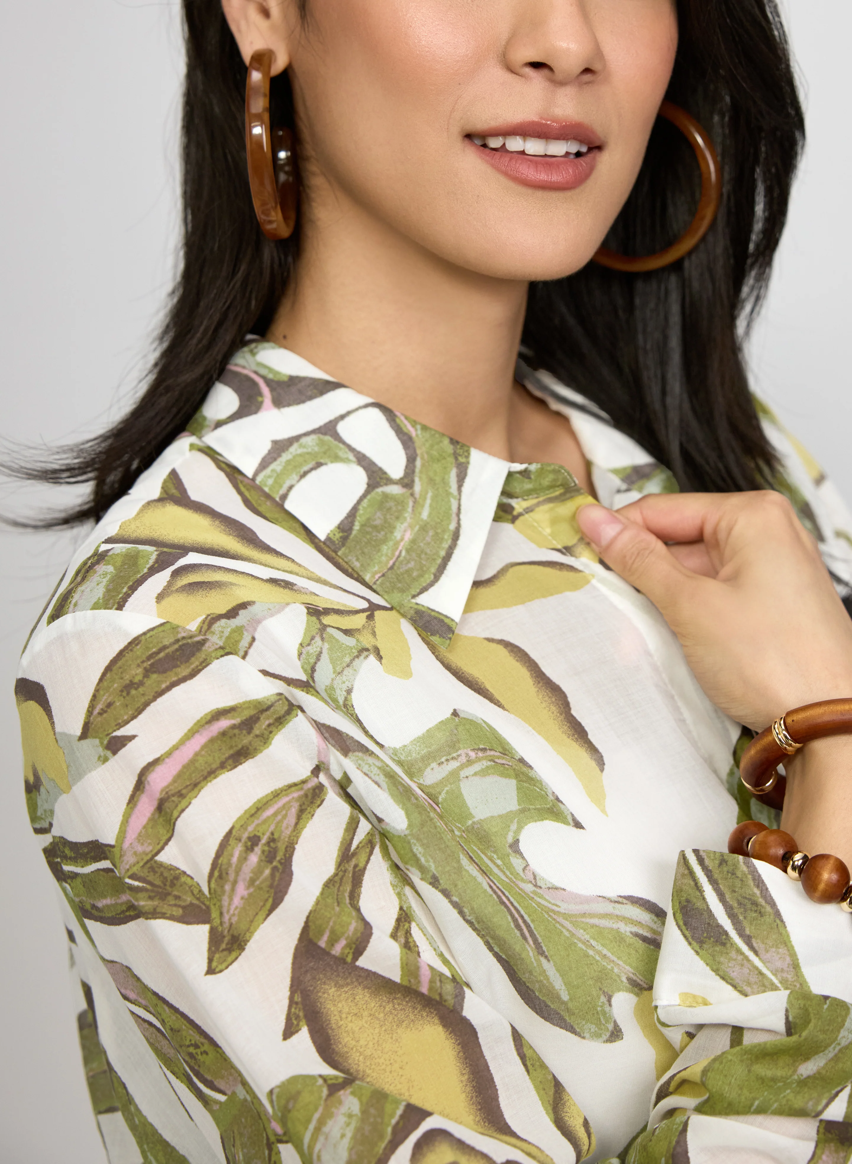 Leaf Button-Down Blouse - Image 2