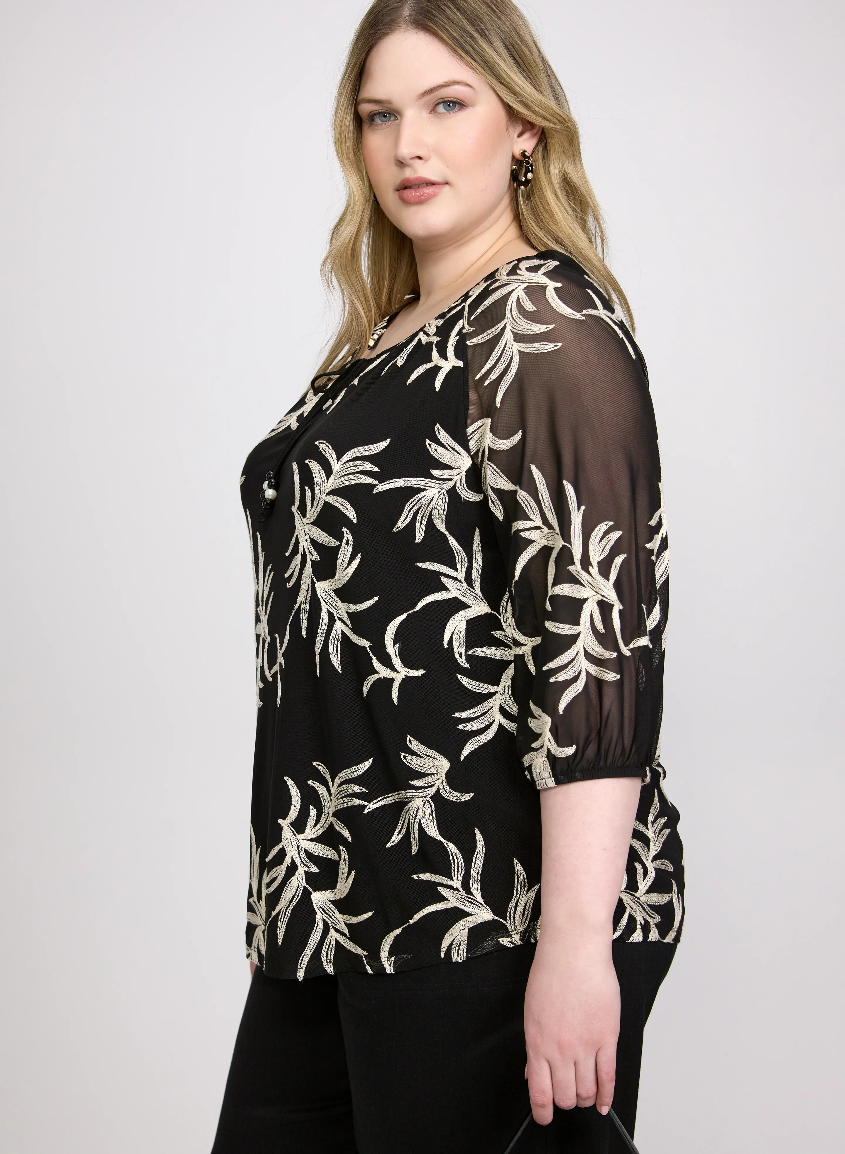 Leaf Embroidered Top - Image 4