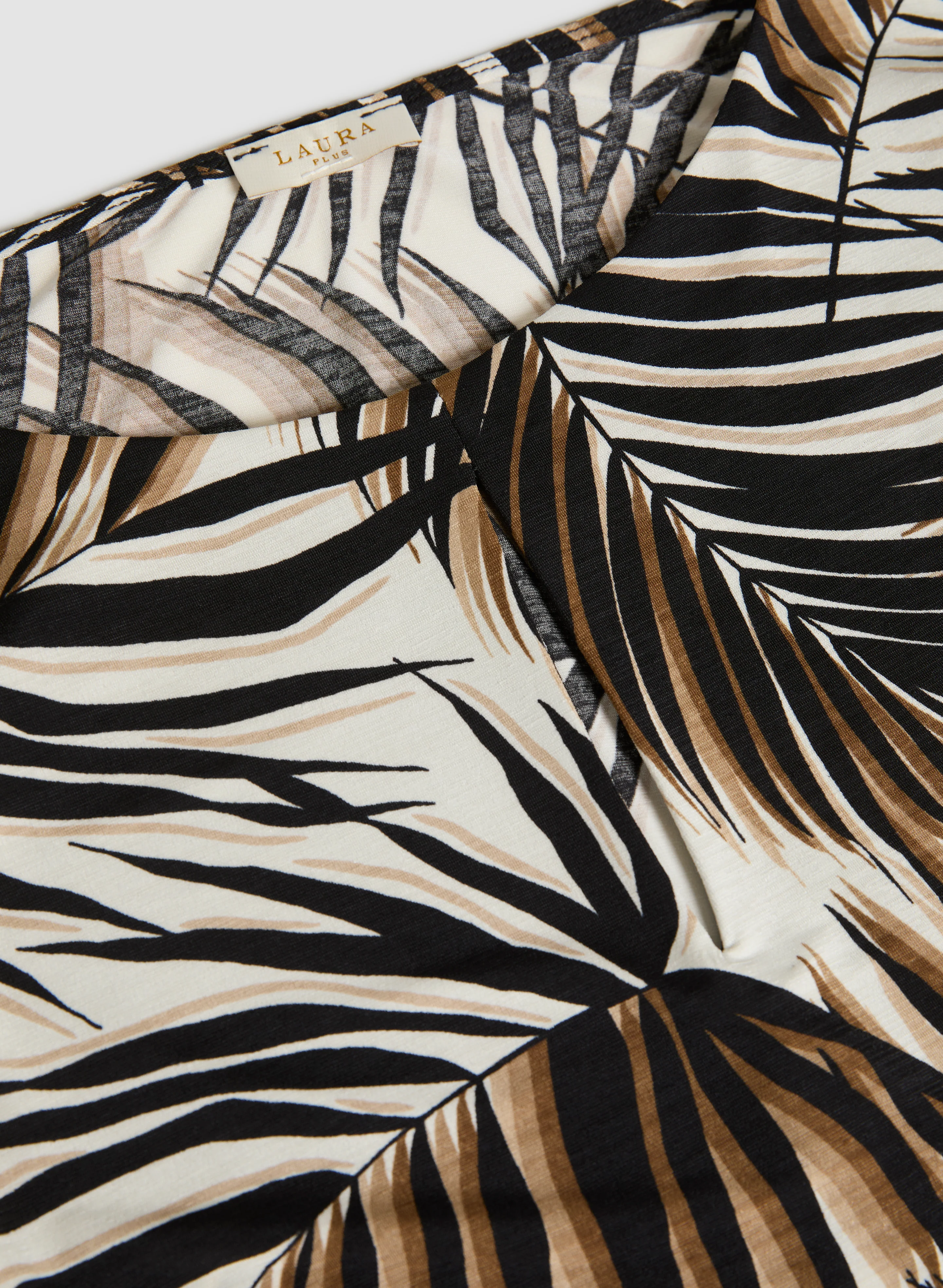 Leaf Print A-Line Top - Image 7