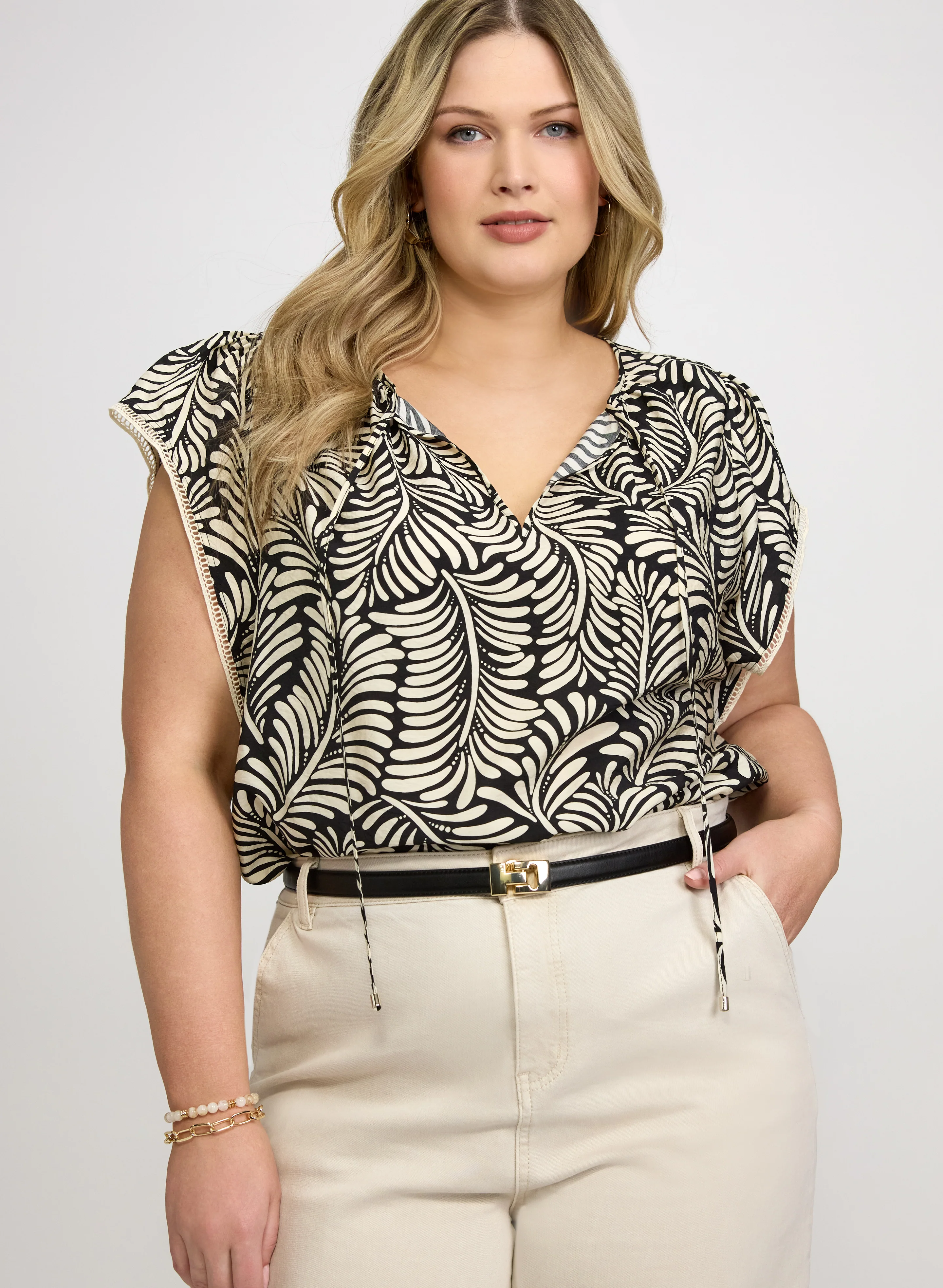Leaf Print Blouse