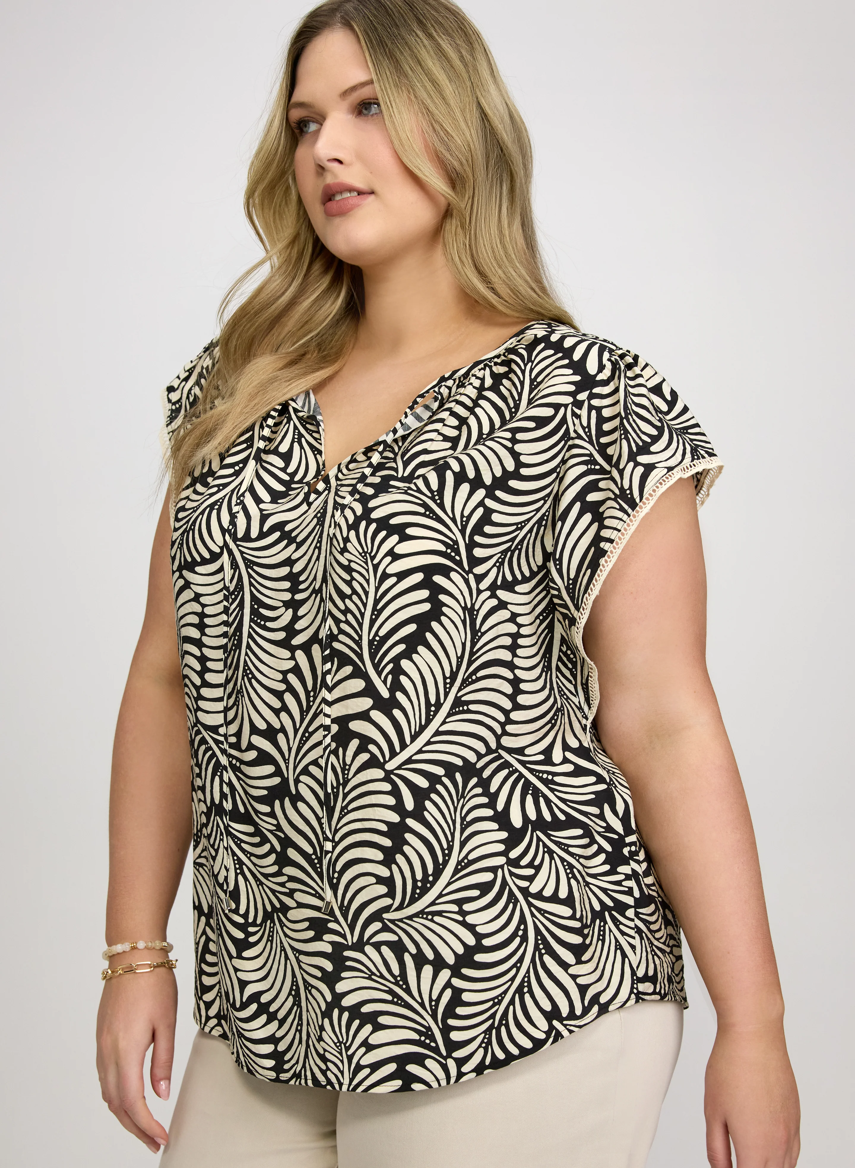 Leaf Print Blouse - Image 5